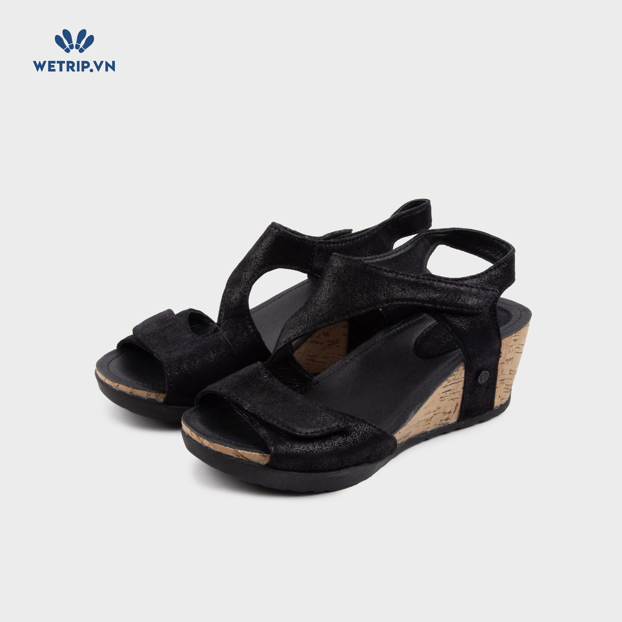 Sandal Xuồng Bussola (Quai đen nubuck lót đen) Mã SDX-BSL-121-A3