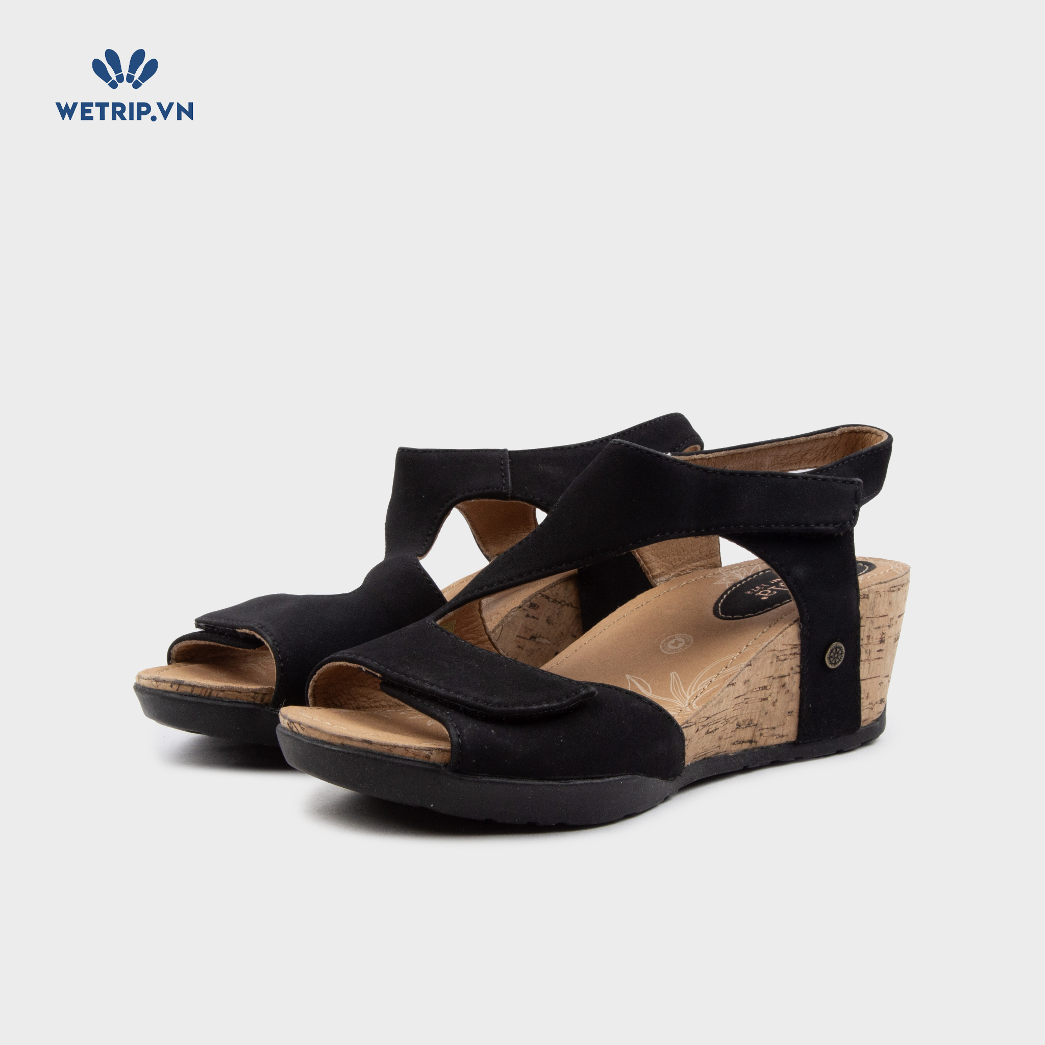 Sandal Xuồng Bussola (Đen lót họa tiết) Mã SDX-BSL-121-A