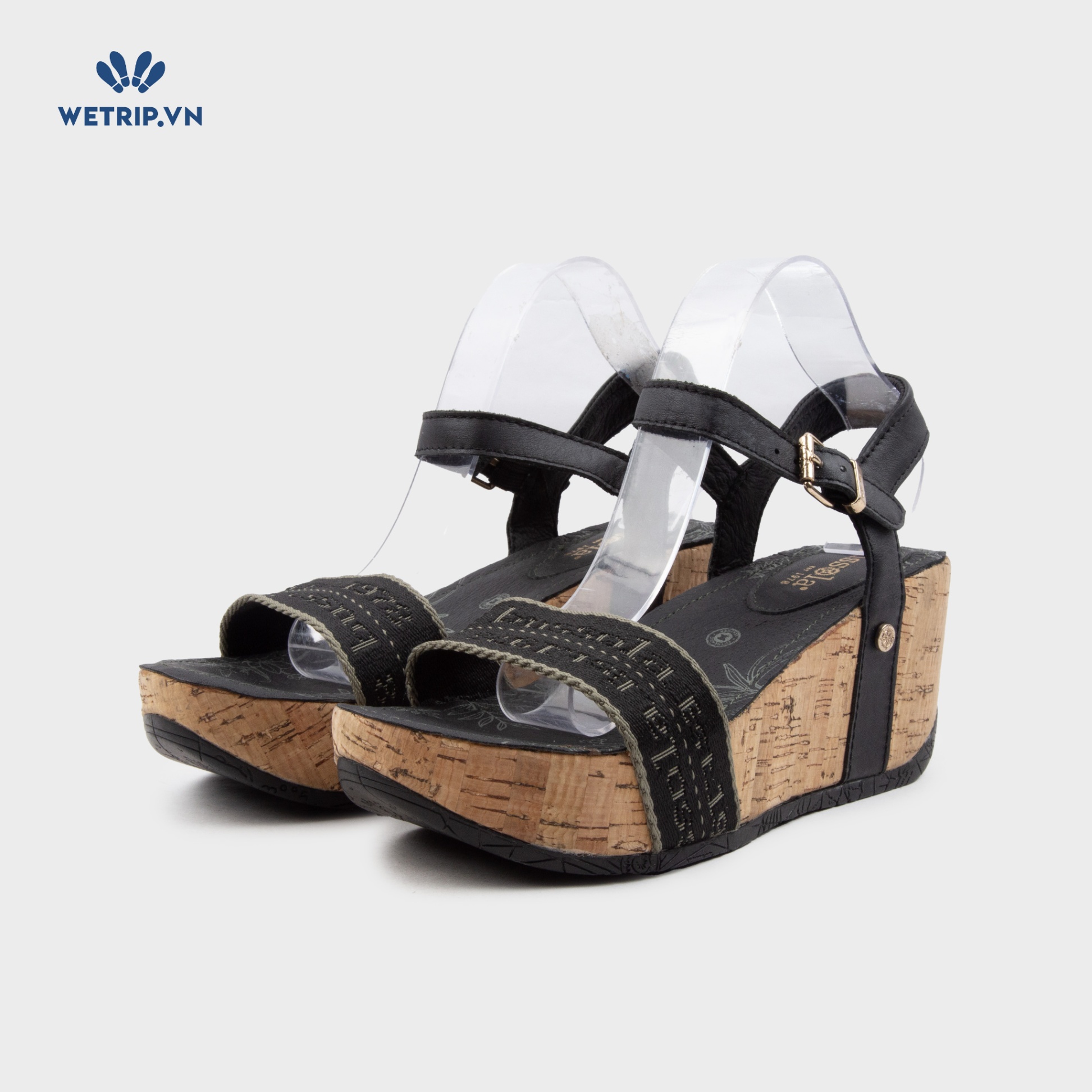 Sandal Xuồng Bussola (Quai đen đế họa tiết) Mã SDX-BSL-116-A1