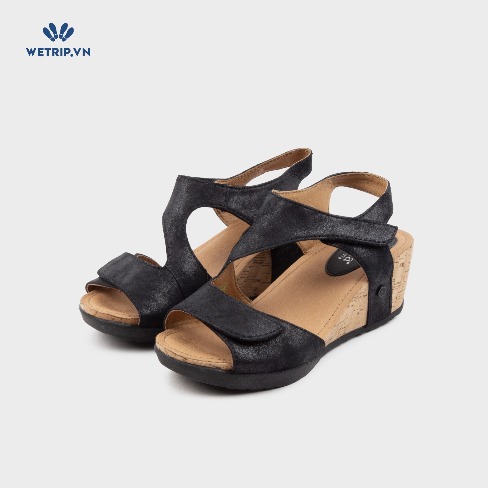 Sandal Xuồng Bussola (Quai đen nubuck đế nâu) Mã SDX-BSL-121-A6