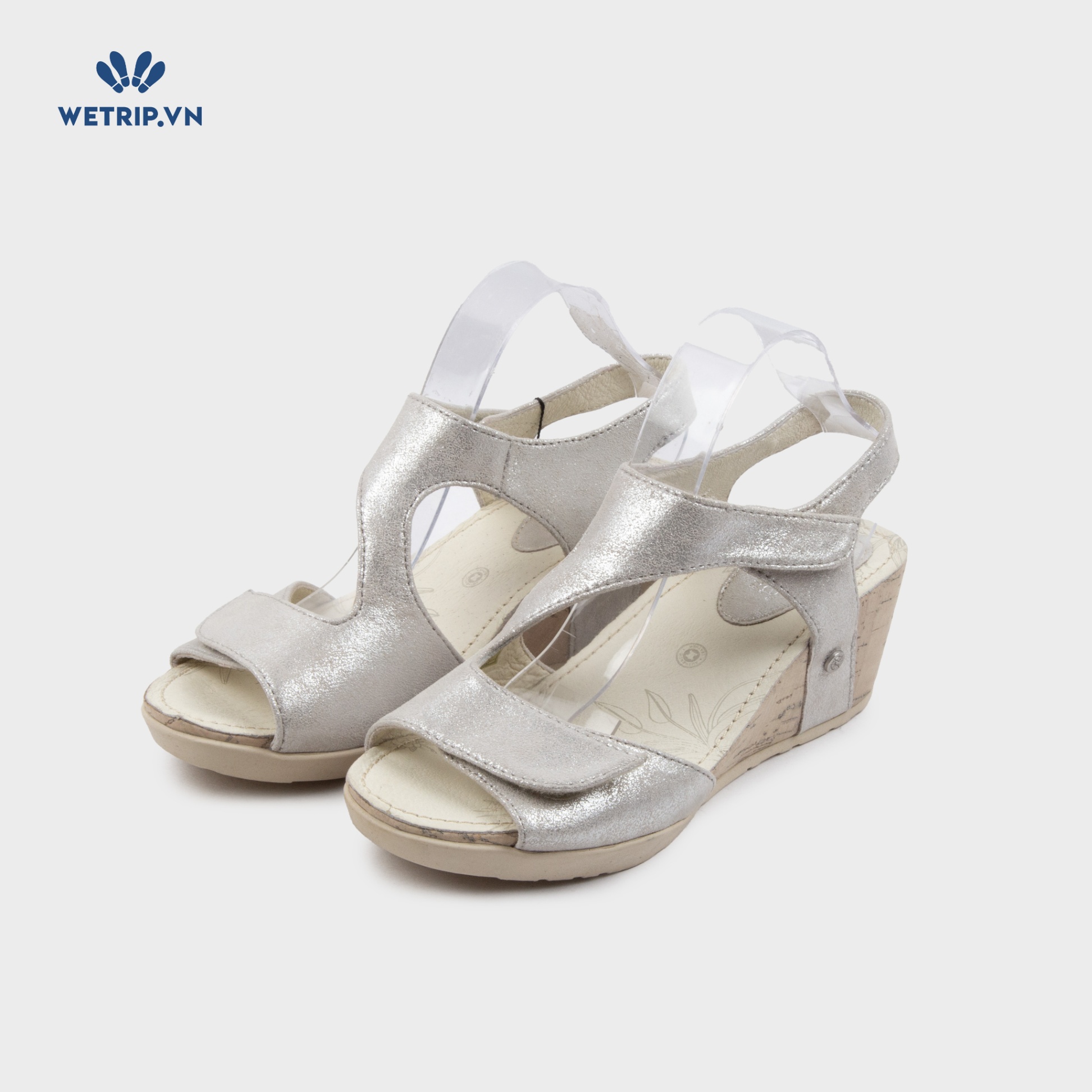 Sandal Xuồng Bussola (Ánh bạc lót họa tiết) Mã SDX-BSL-121-E1