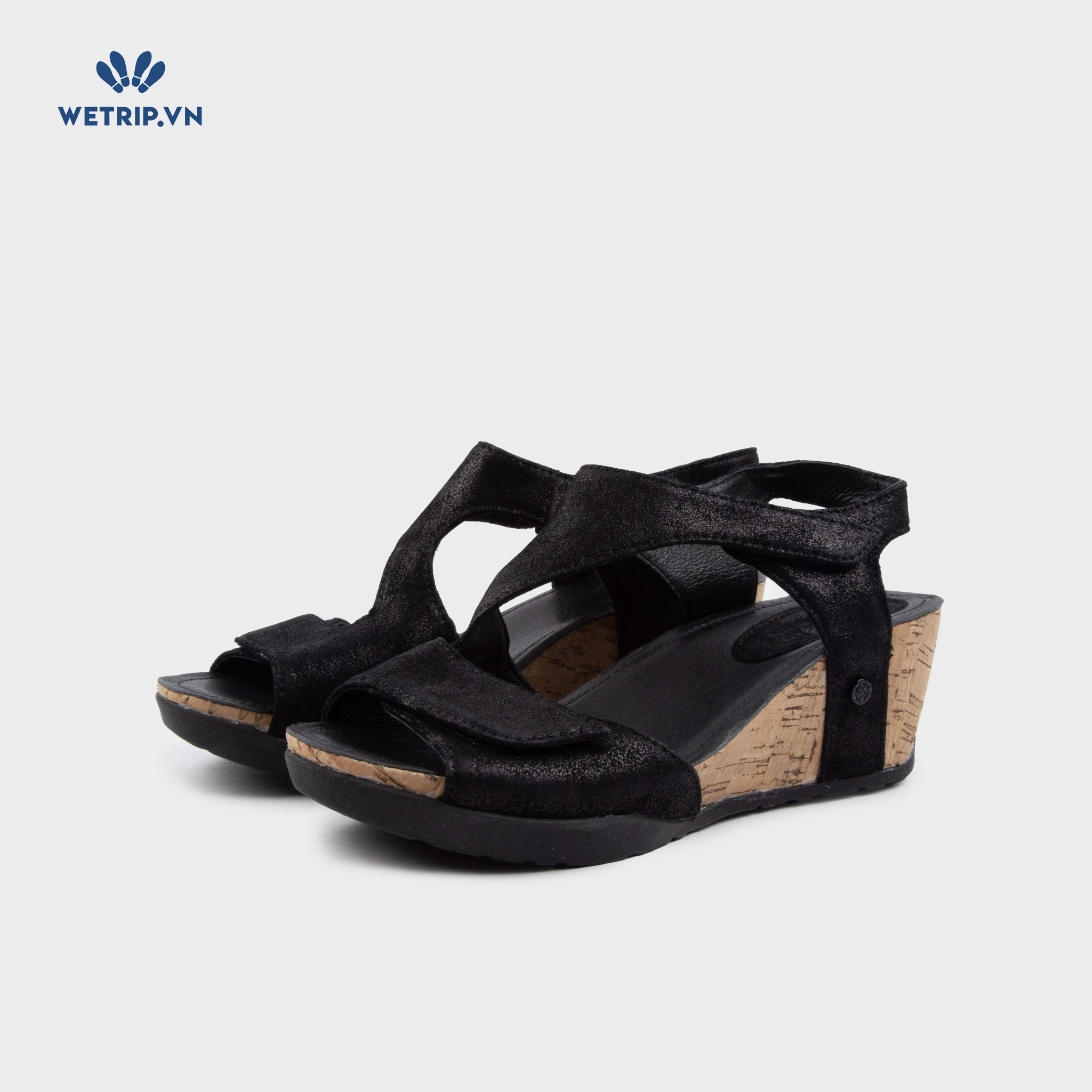 Sandal Xuồng Bussola (Quai đen nubuck lót đen) Mã SDX-BSL-121-A3