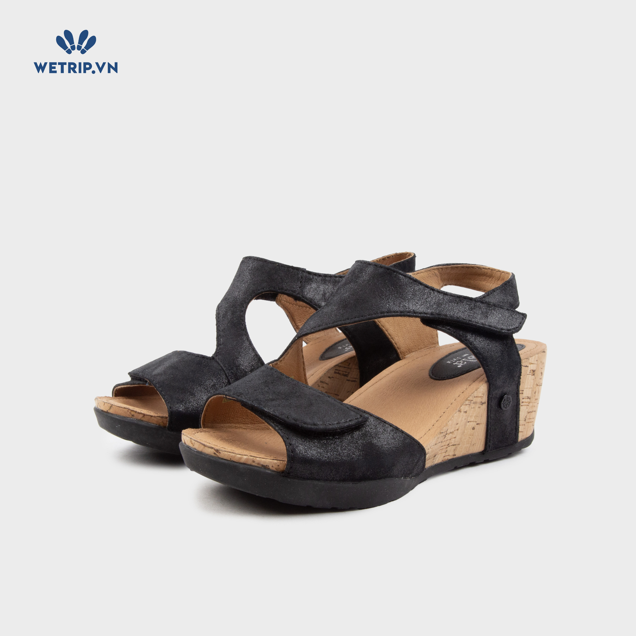 Sandal Xuồng Bussola (Quai đen nubuck đế nâu) Mã SDX-BSL-121-A6