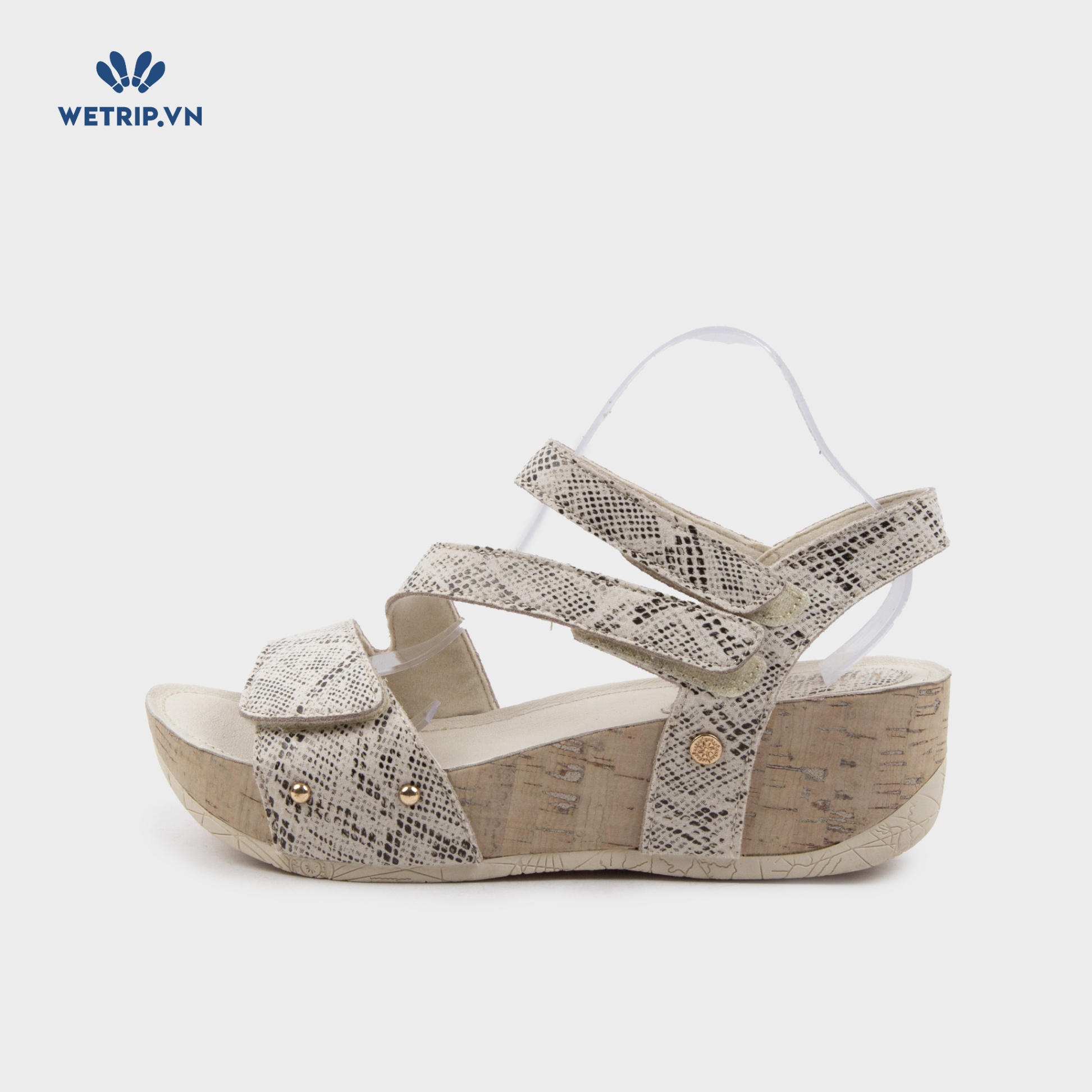 Sandal Xuồng Bussola (Be da rắn) Mã SDX-BSL-122-D