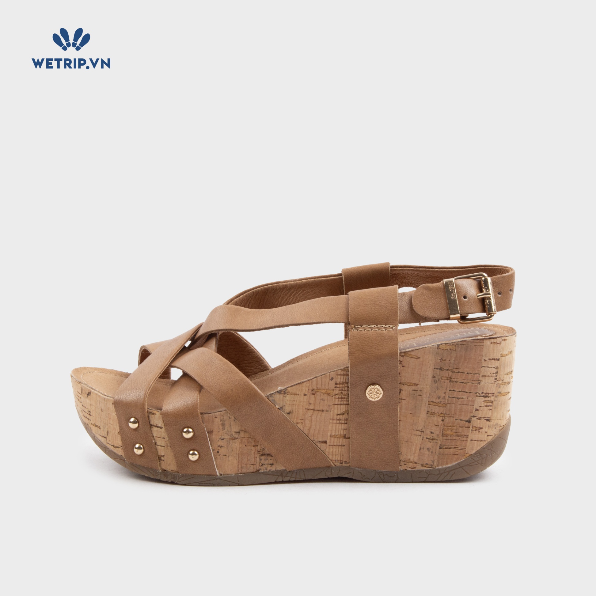 Sandal Xuồng Bussola (Quai nâu lì da bò) Mã SDX-BSL-132-D1