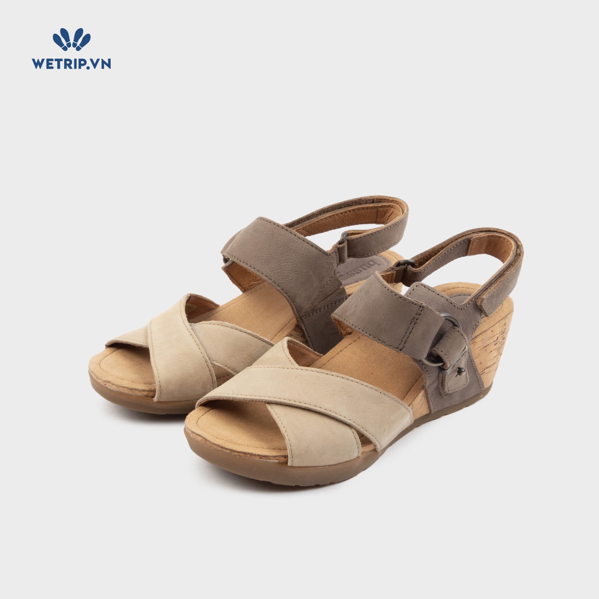 Sandal Xuồng Bussola (Be pha nâu) Mã SDX-BSL-127-B