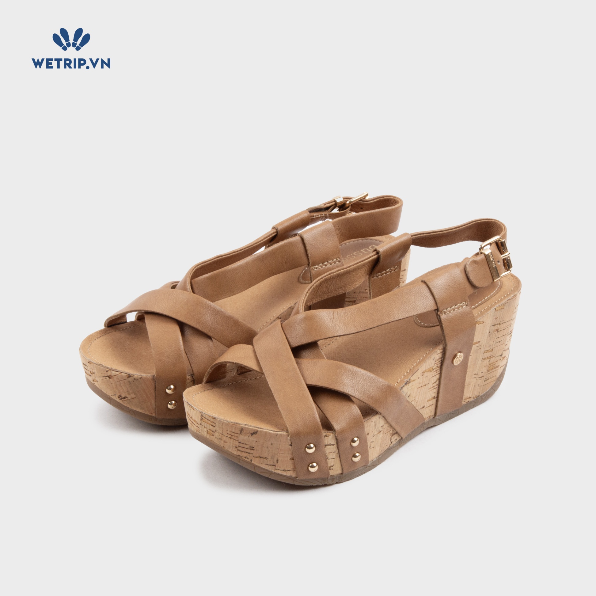 Sandal Xuồng Bussola (Quai nâu lì da bò) Mã SDX-BSL-132-D1