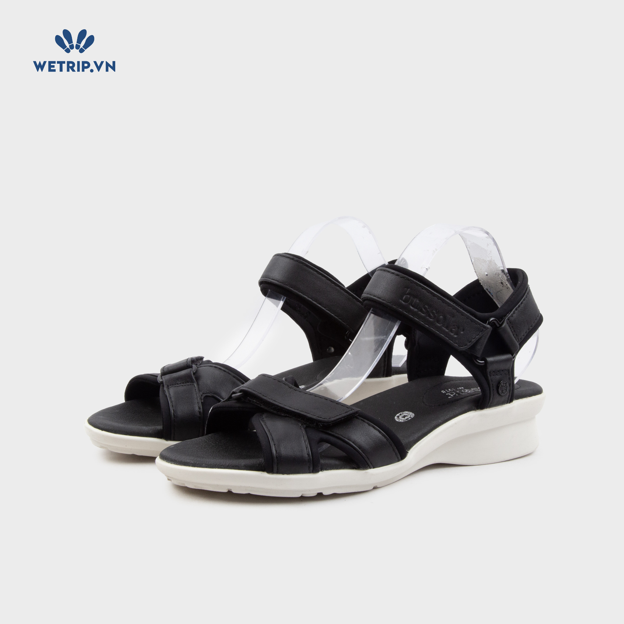 Sandal Xuồng Bussola (Đen trơn đế trắng) Mã SDX-BSL-126-A1
