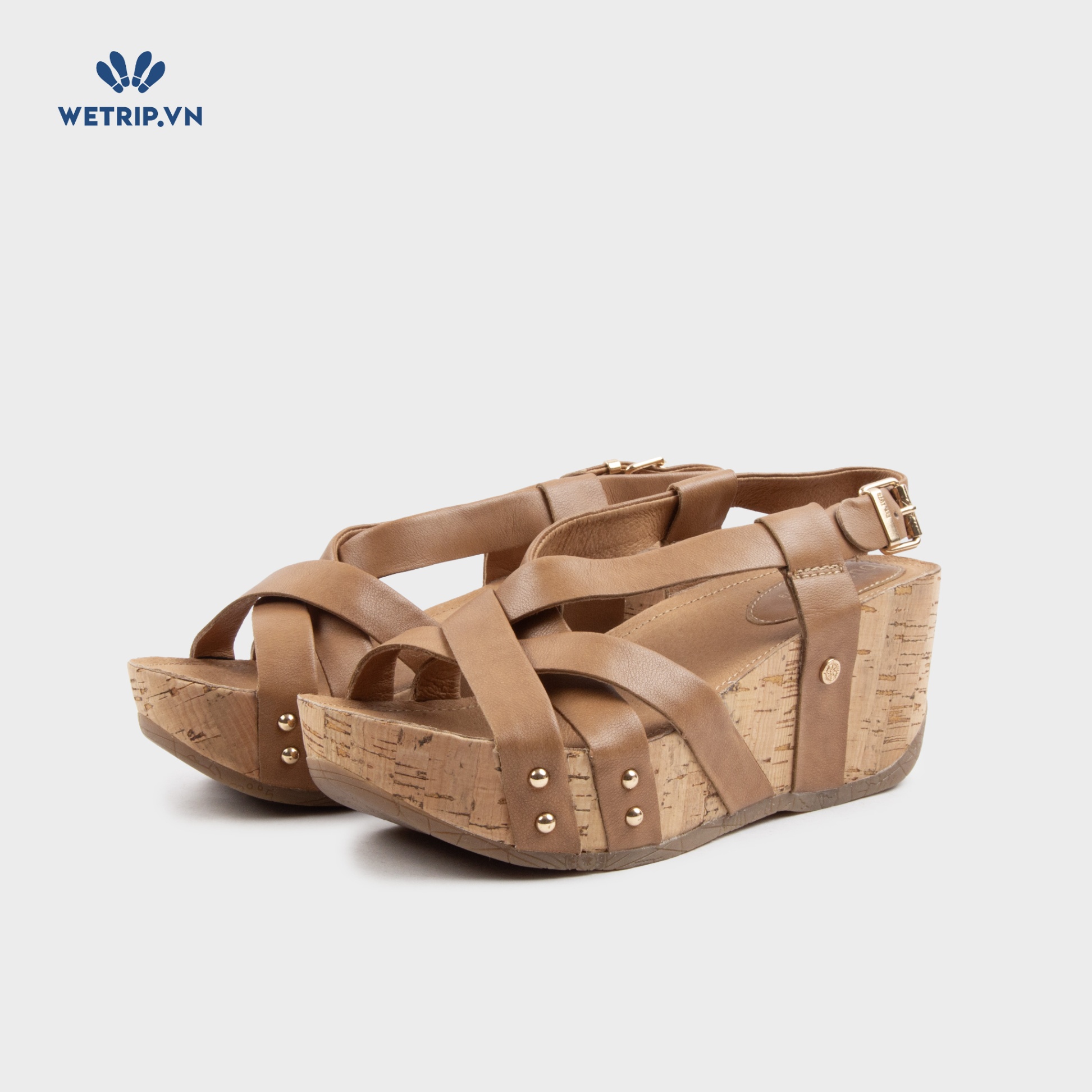 Sandal Xuồng Bussola (Quai nâu lì da bò) Mã SDX-BSL-132-D1