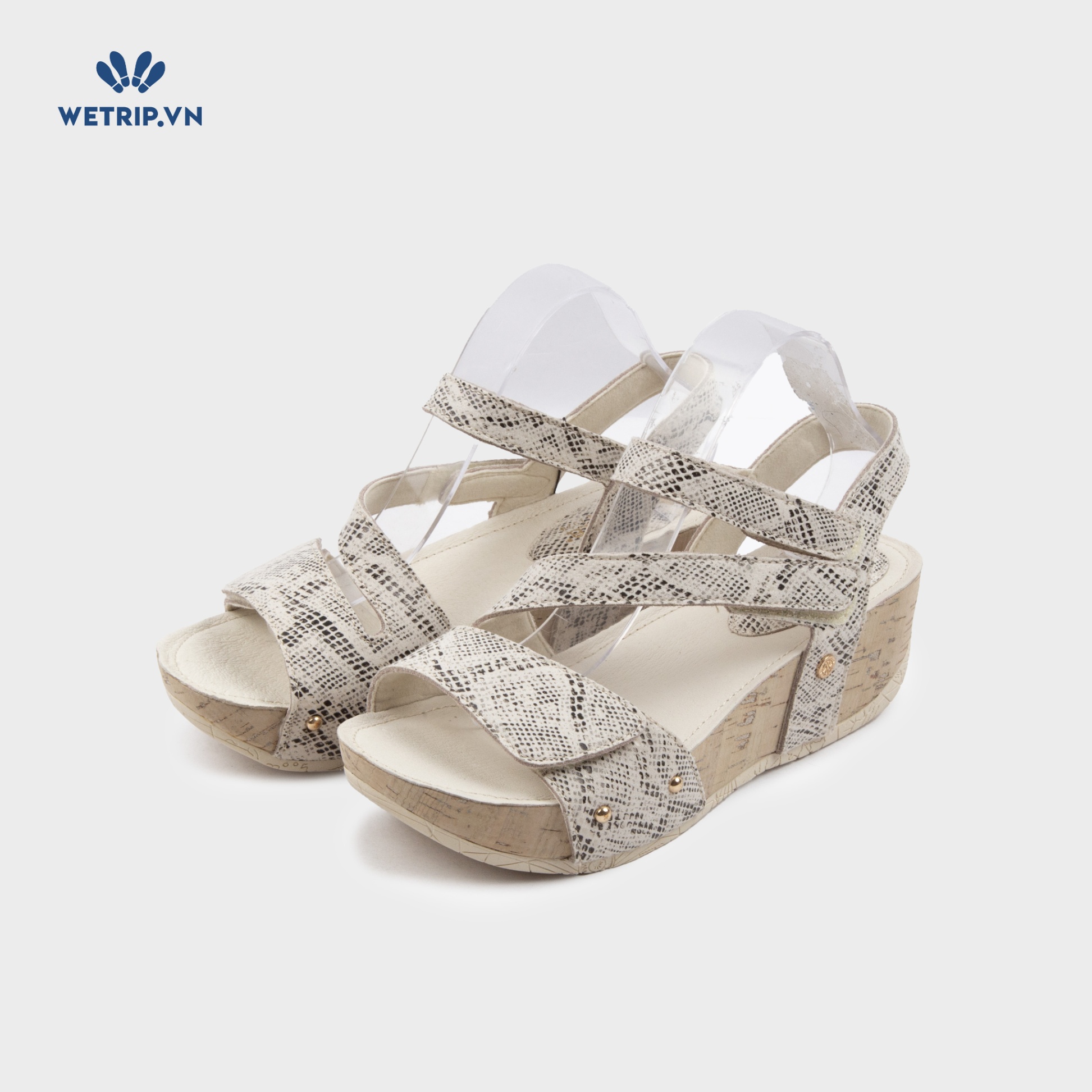 Sandal Xuồng Bussola (Be da rắn) Mã SDX-BSL-122-D