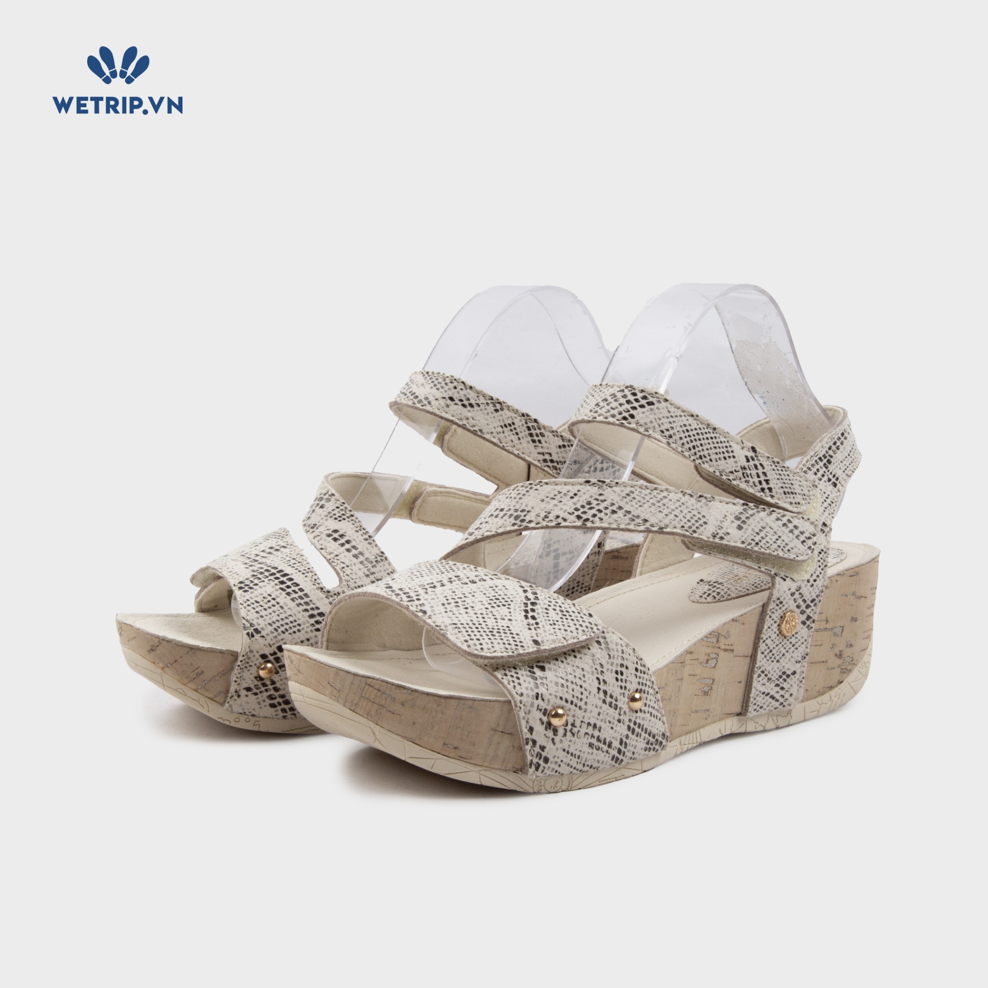 Sandal Xuồng Bussola (Be da rắn) Mã SDX-BSL-122-D