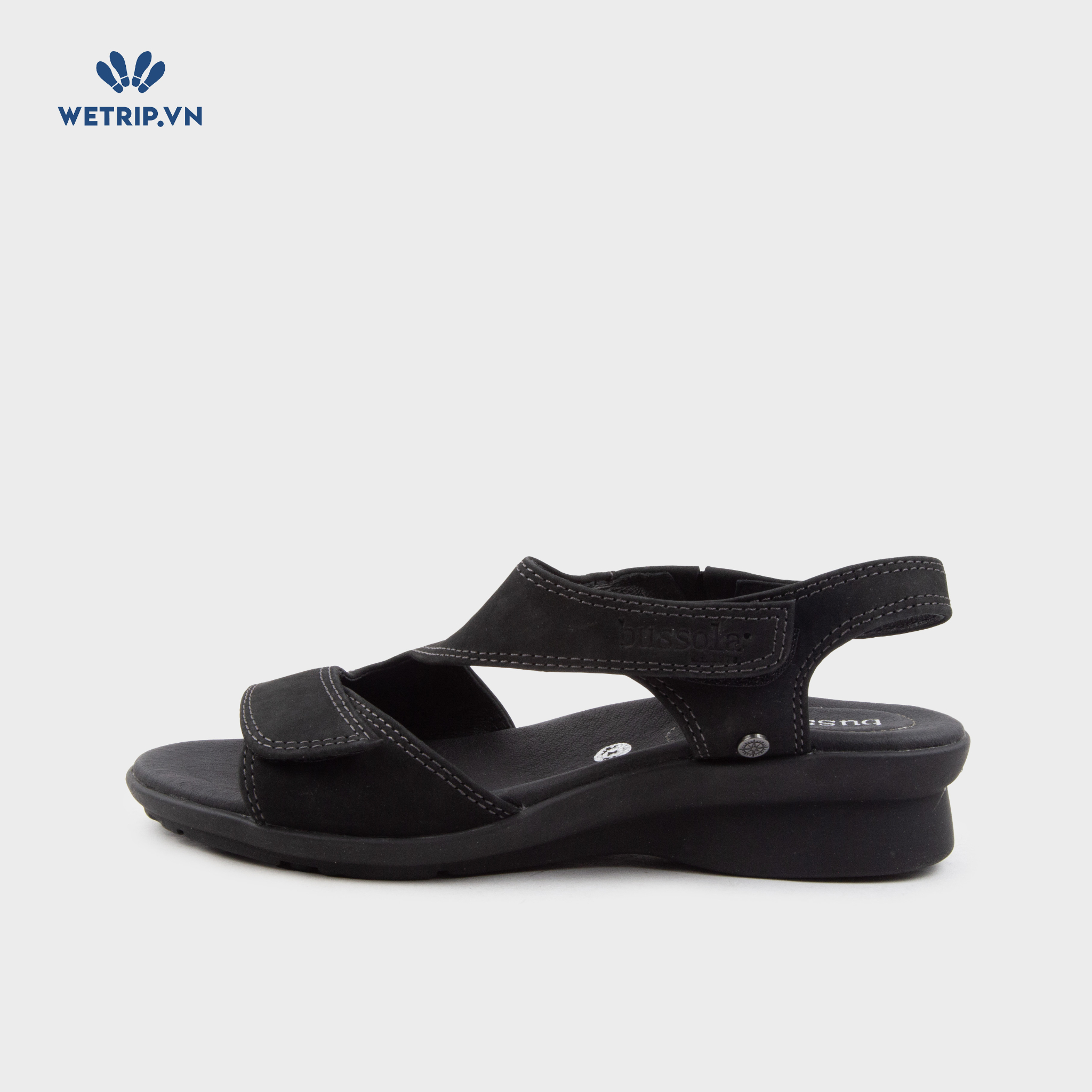 Sandal Xuồng Bussola (Đen da lộn) Mã SDX-BSL-125-A2