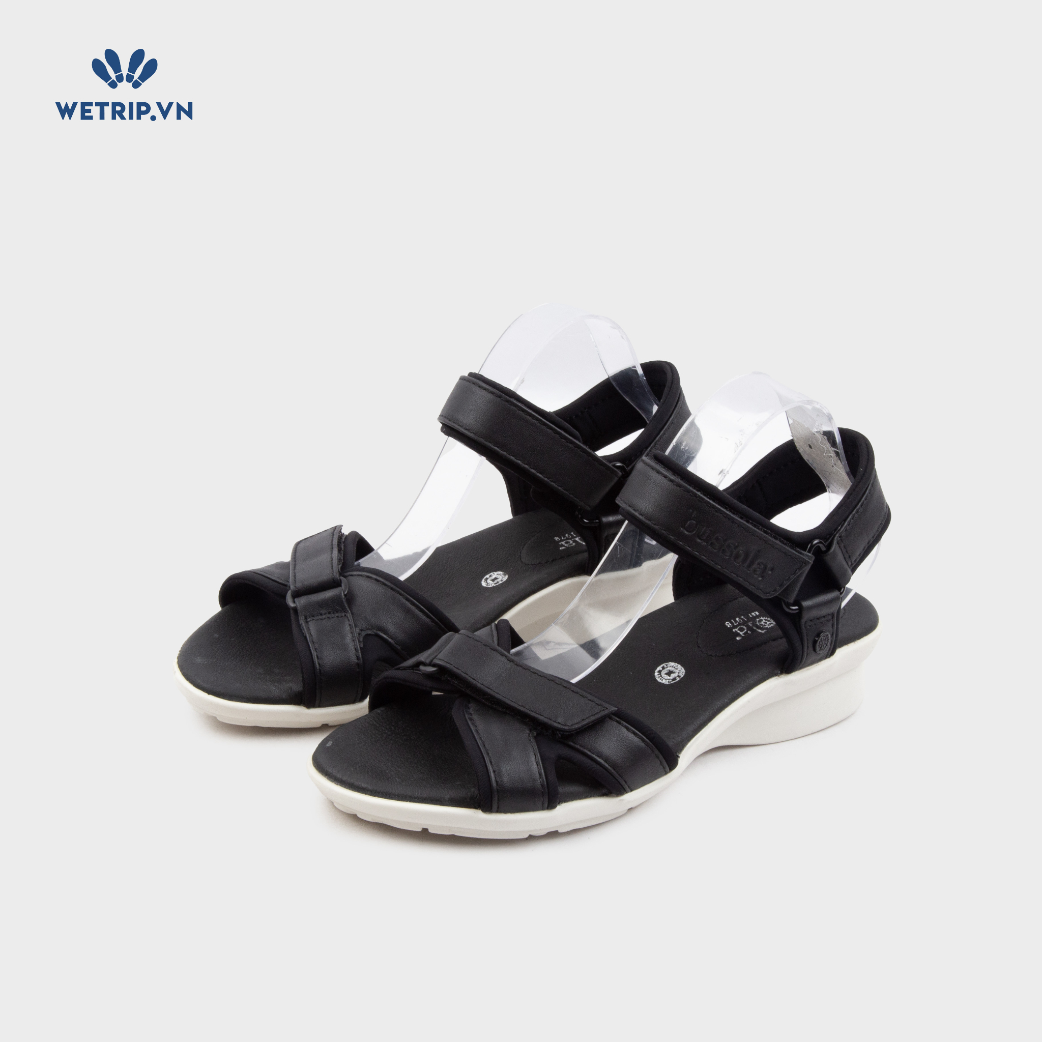 Sandal Xuồng Bussola (Đen trơn đế trắng) Mã SDX-BSL-126-A1