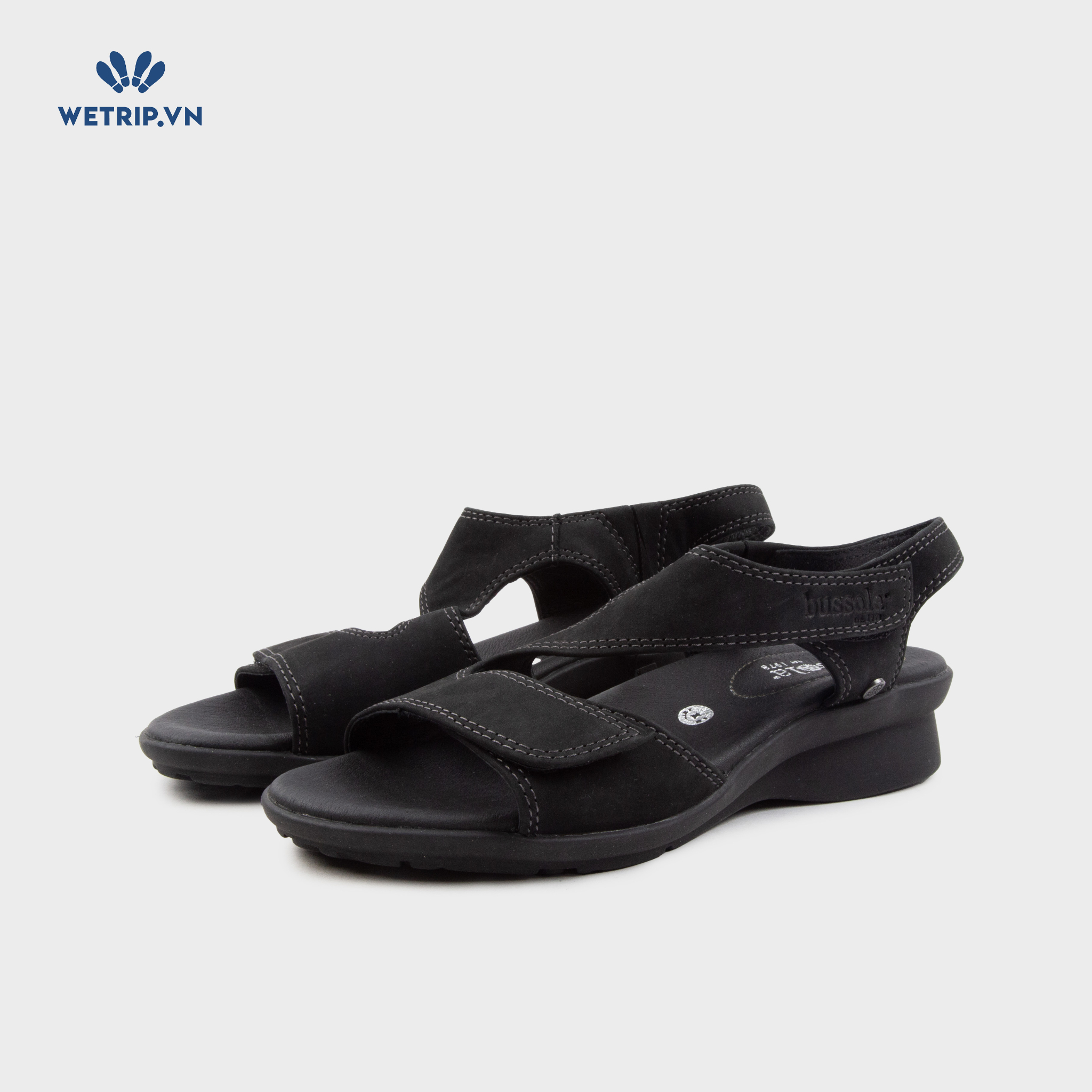 Sandal Xuồng Bussola (Đen da lộn) Mã SDX-BSL-125-A2