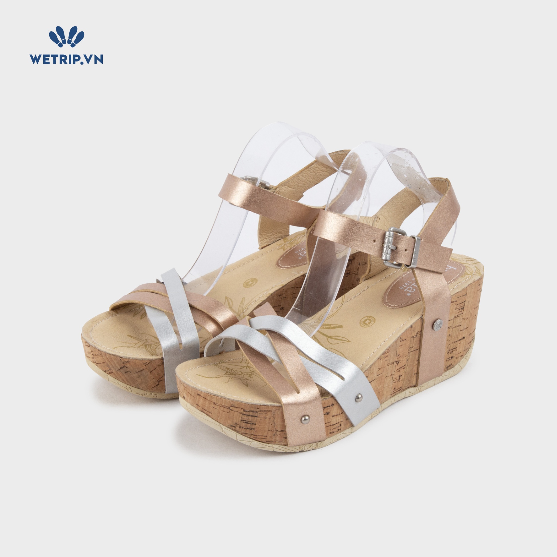 Sandal Xuồng Bussola (Bạc pha ánh đồng) Mã SDX-BSL-134-A