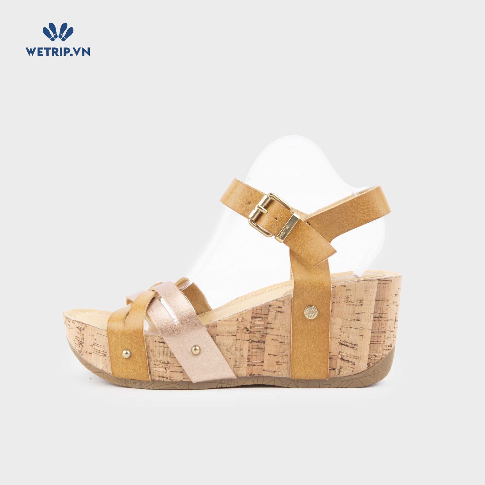 Sandal Xuồng Bussola (Nâu bò pha ánh hồng) Mã SDX-BSL-134-B