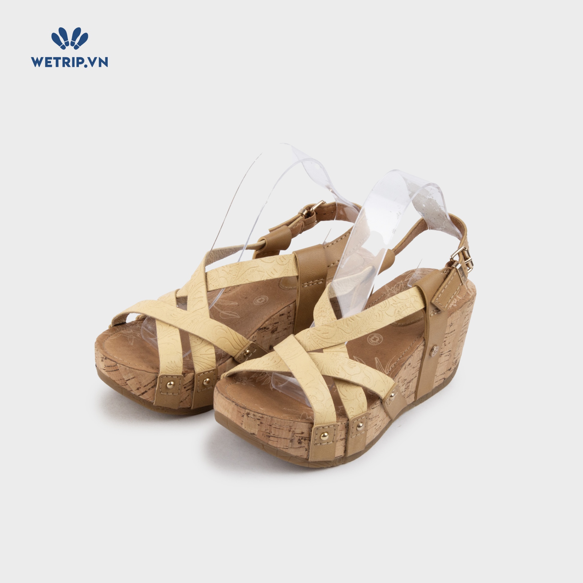 Sandal Xuồng Bussola (Quai vàng họa tiết nổi) Mã SDX-BSL-133-E