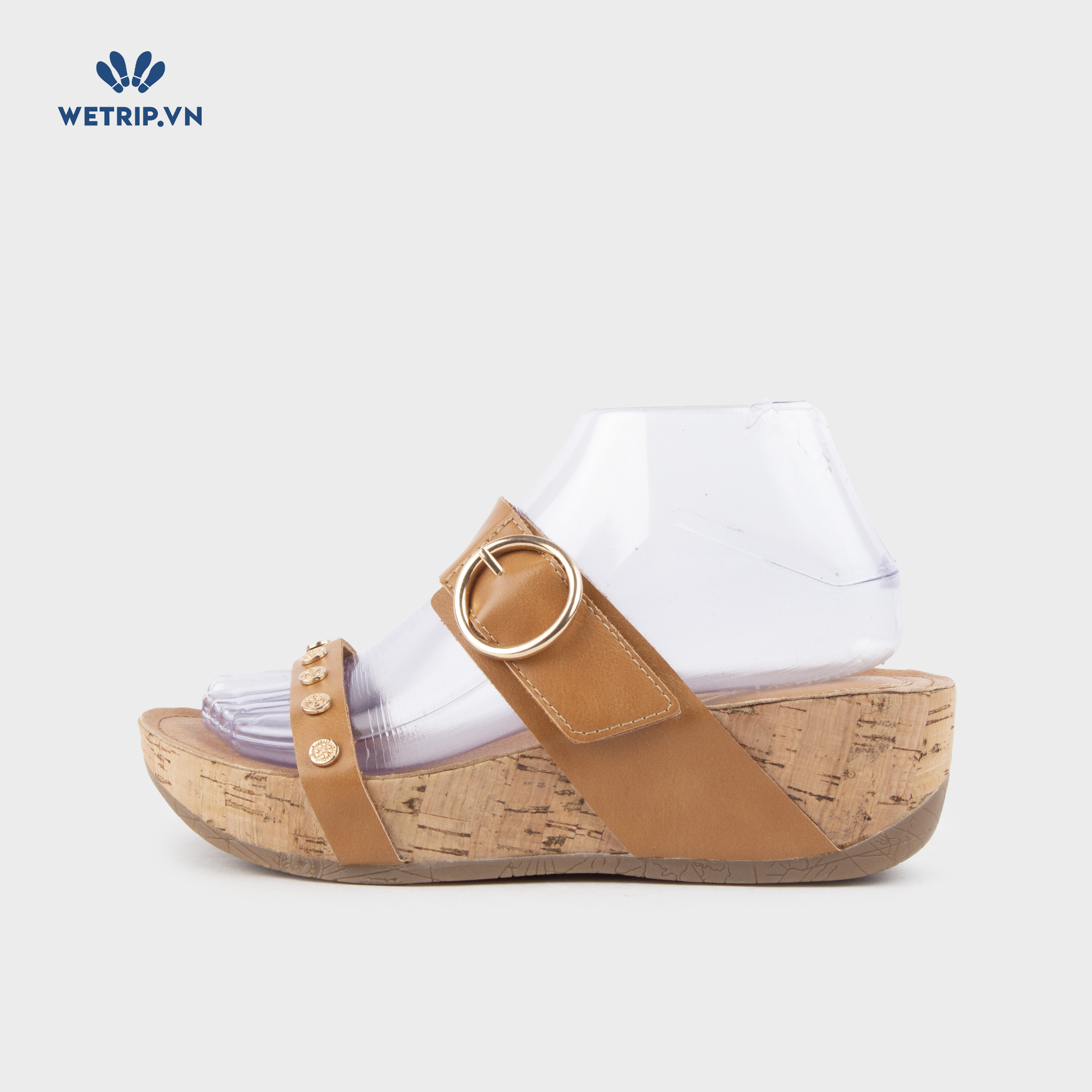 Sandal Xuồng Bussola (Quai nâu da đậm đế thấp) Mã SDX-BSL-137-B1