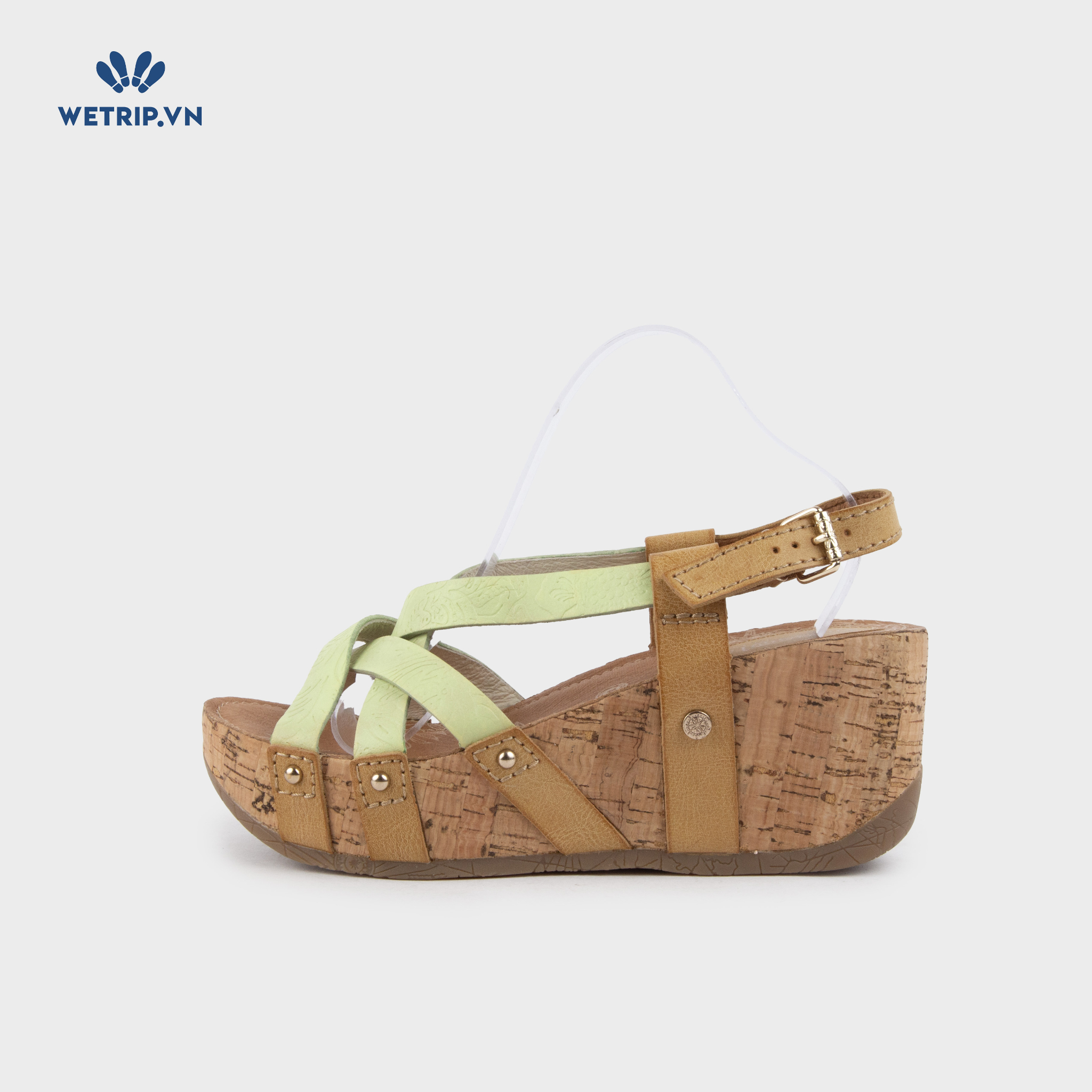 Sandal Xuồng Bussola (Quai xanh cốm họa tiết nổi) Mã SDX-BSL-133-H