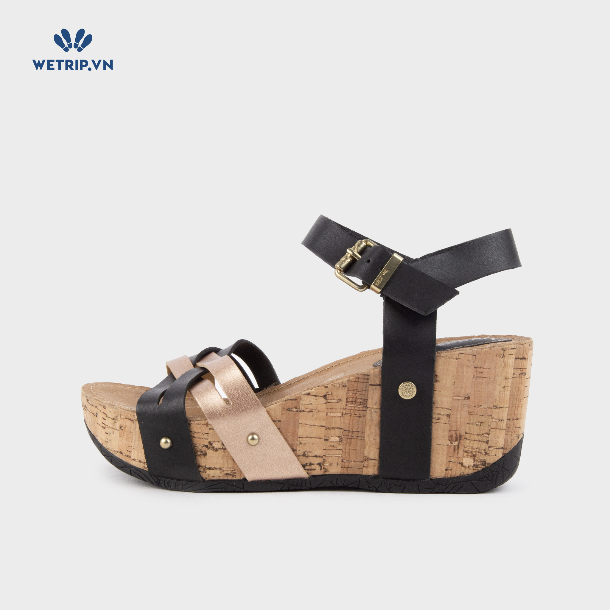 Sandal Xuồng Bussola (Đen pha ánh hồng) Mã SDX-BSL-134-C