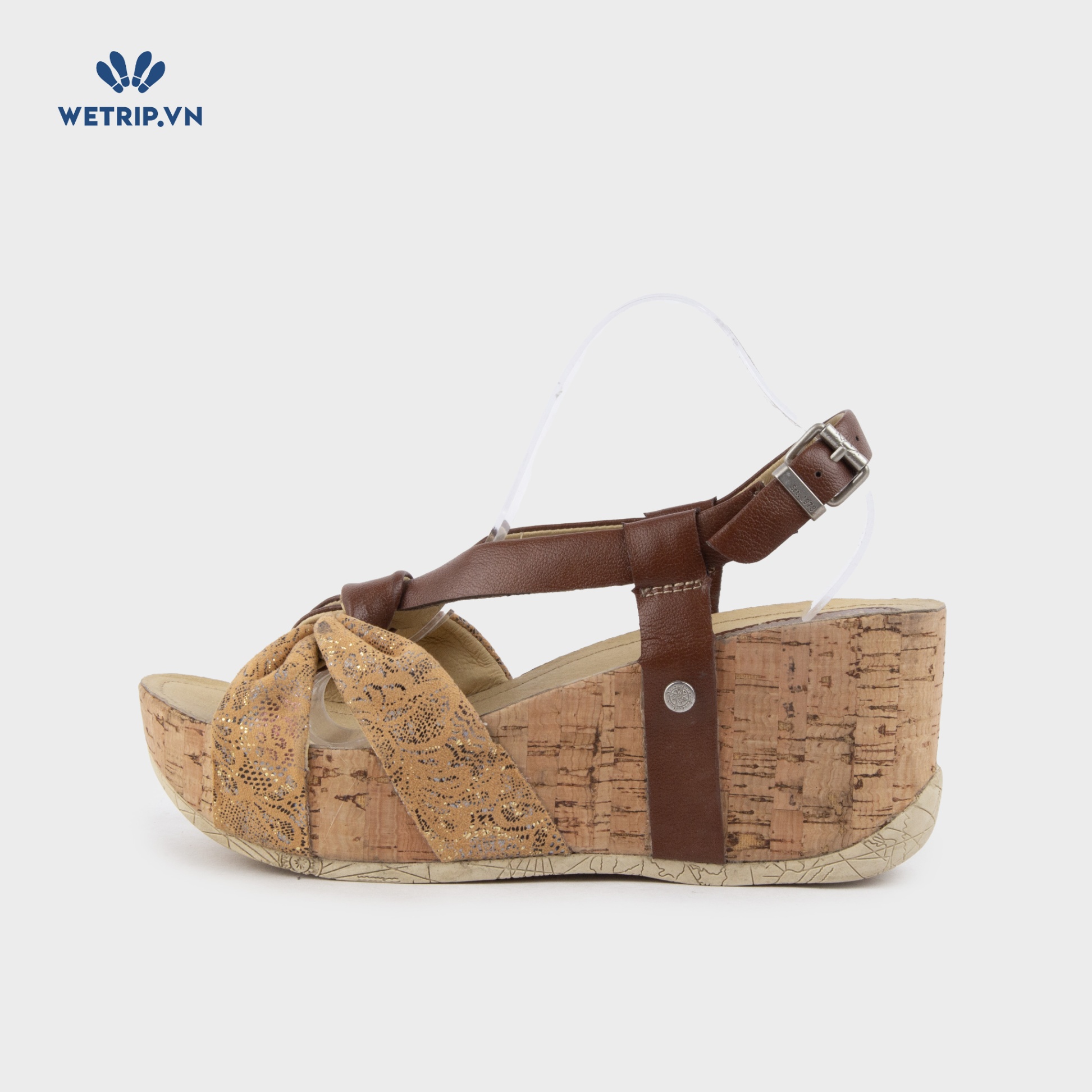 Sandal Xuồng Bussola (Nâu pha đỏ mận) Mã SDX-BSL-136-B