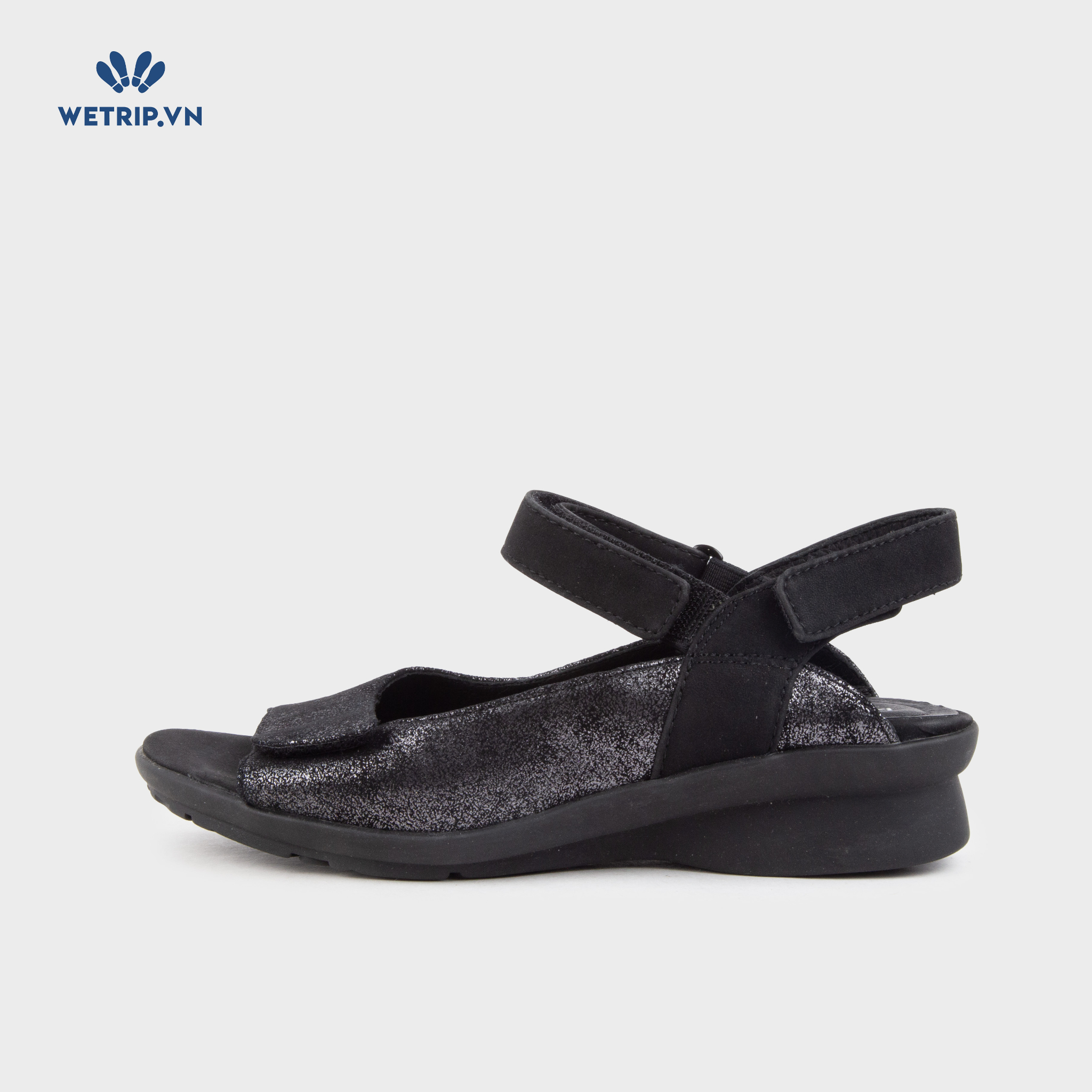 Sandal Xuồng Bussola (Nubuck đen ánh bạc) Mã SDX-BSL-141-A1