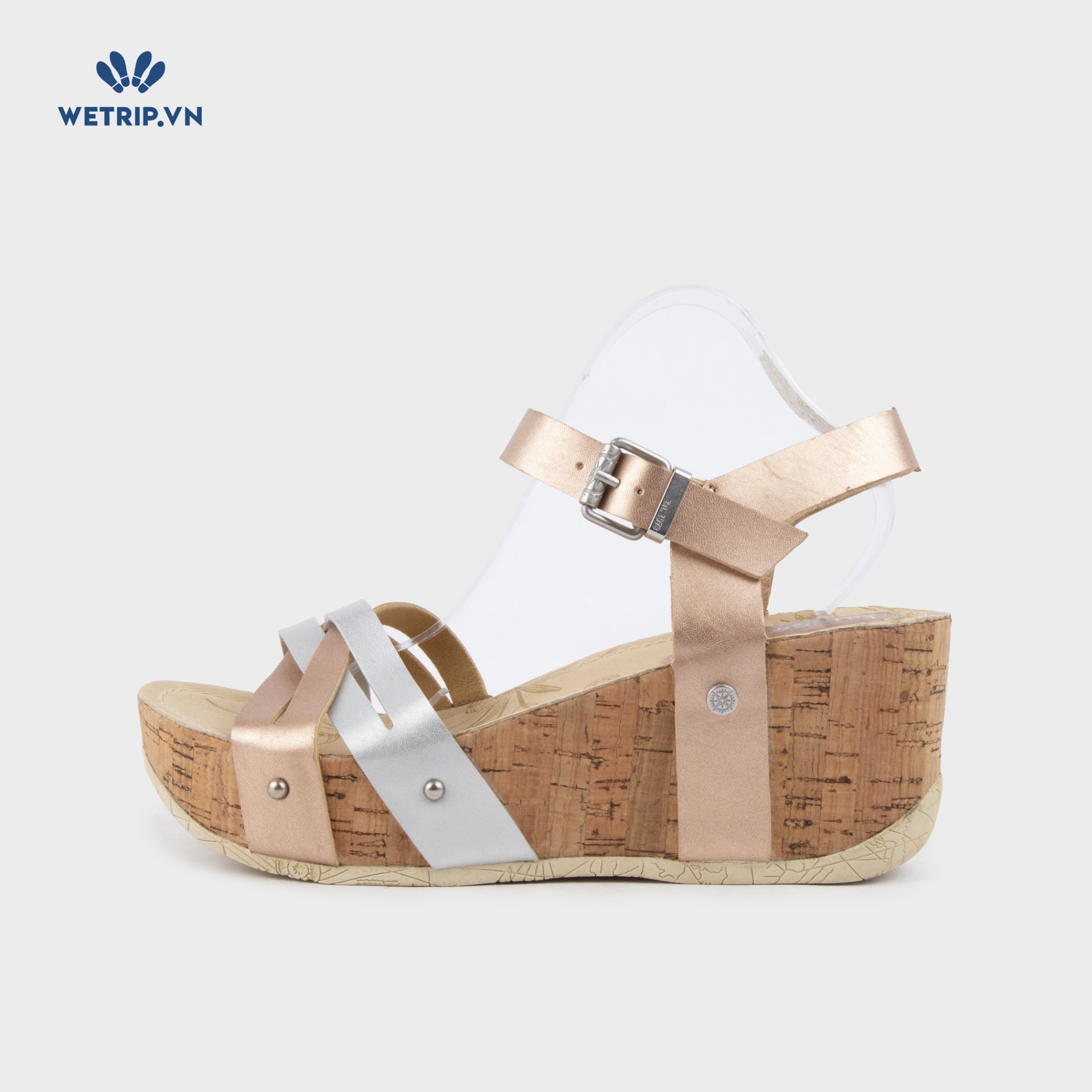 Sandal Xuồng Bussola (Bạc pha ánh đồng) Mã SDX-BSL-134-A