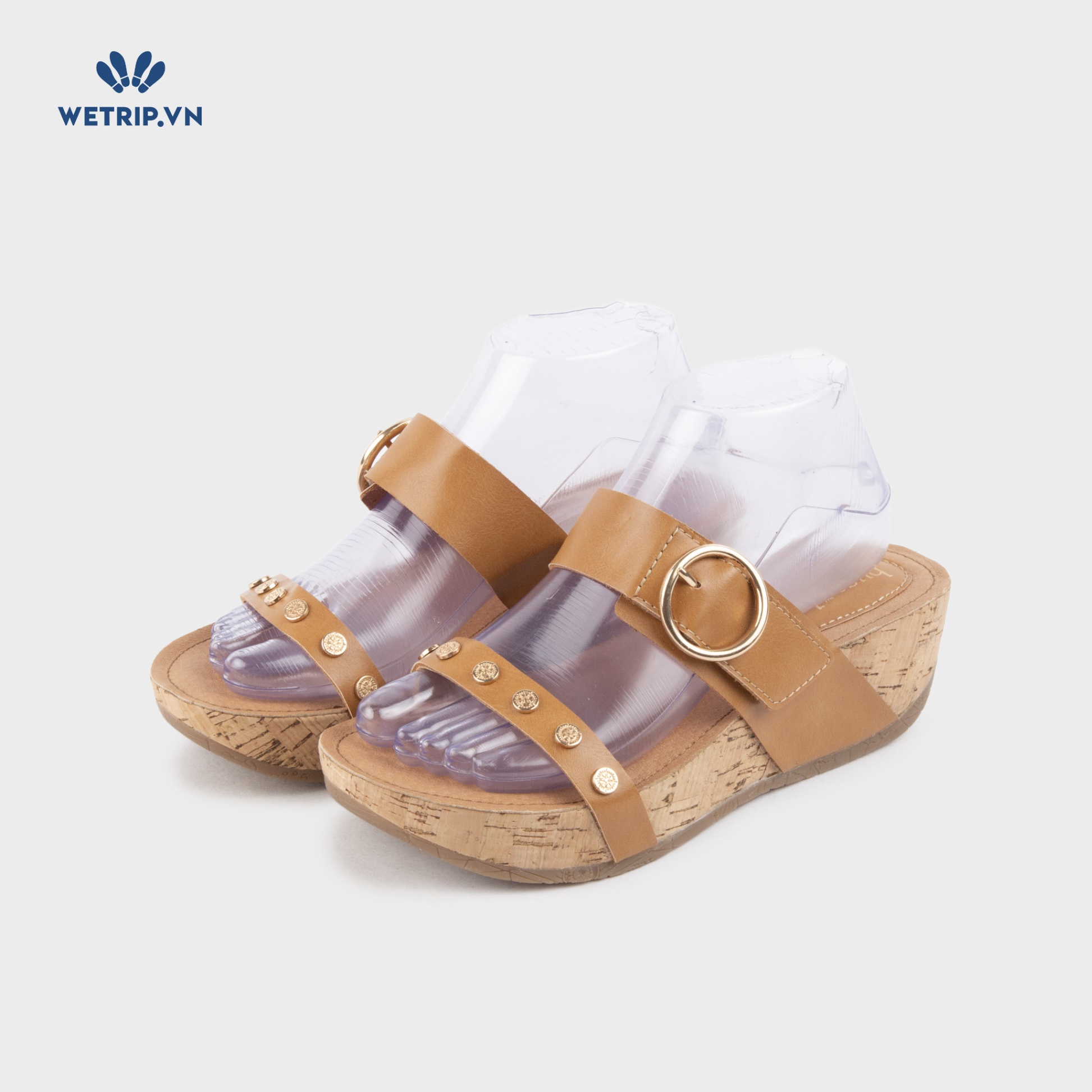 Sandal Xuồng Bussola (Quai nâu da đậm đế thấp) Mã SDX-BSL-137-B1