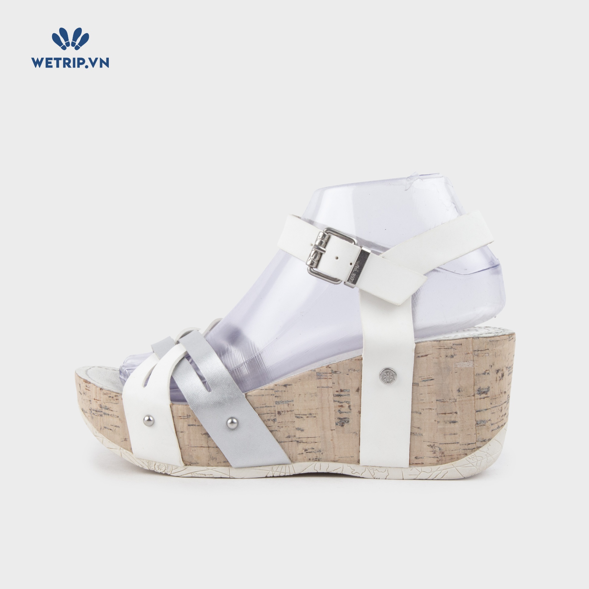 Sandal Xuồng Bussola (Trắng pha bạc) Mã SDX-BSL-134-D