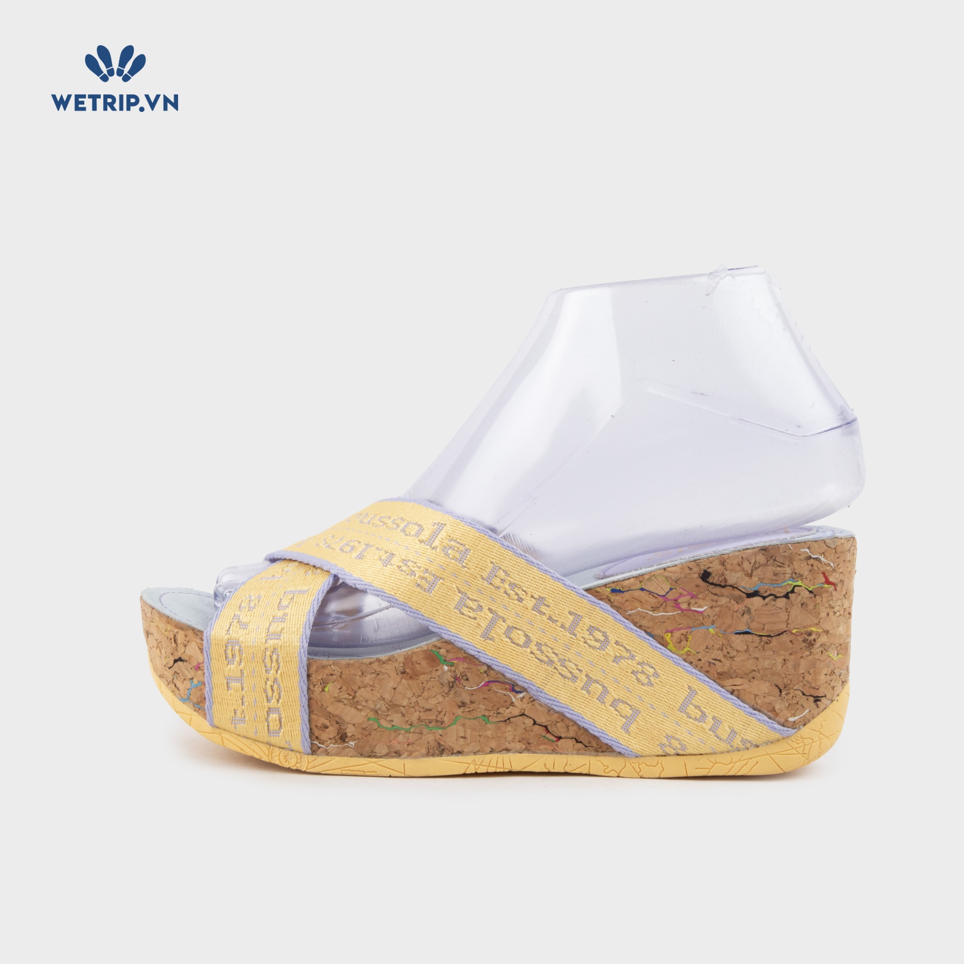 Sandal Xuồng Bussola (Vàng chữ tím) Mã SDX-BSL-139-C