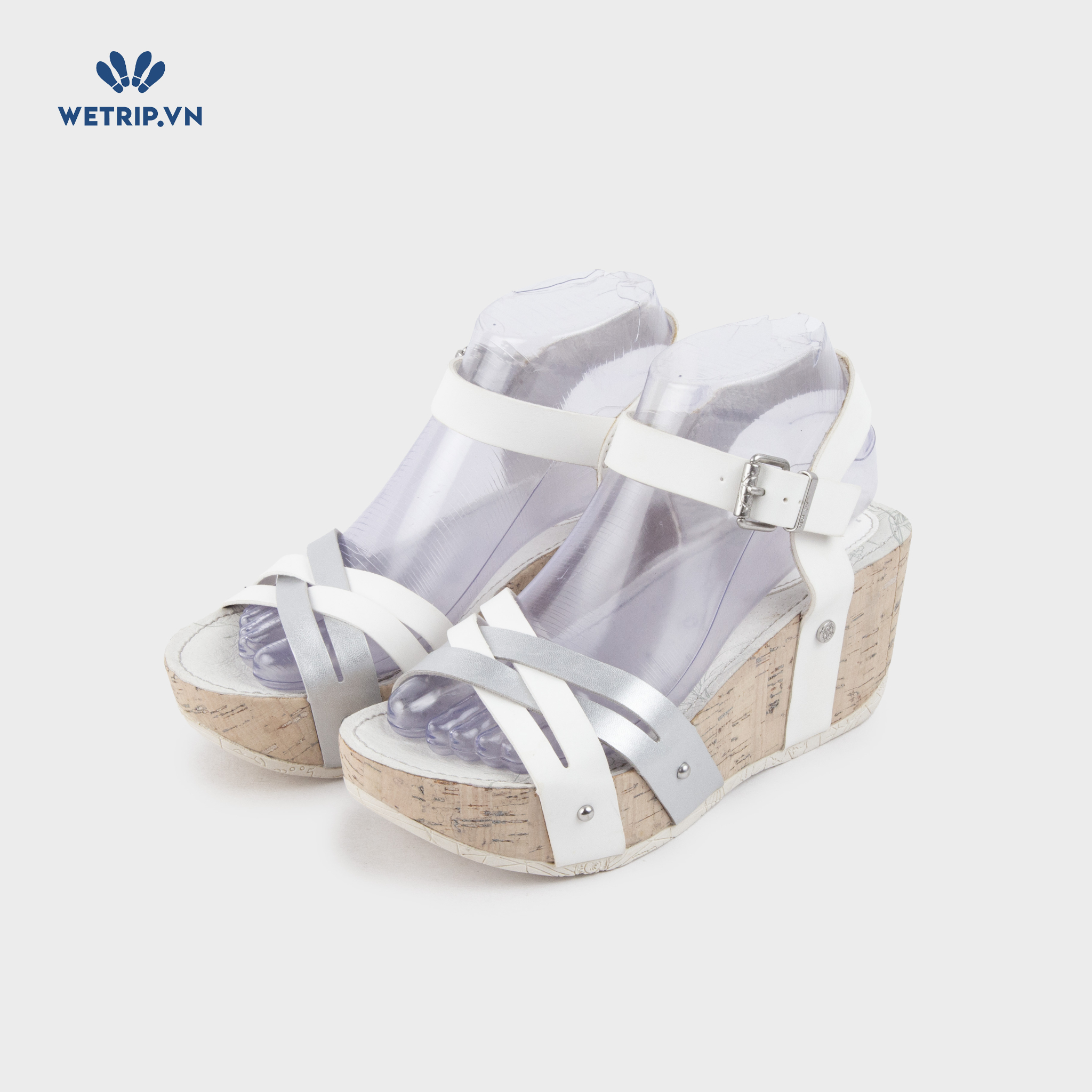 Sandal Xuồng Bussola (Trắng pha bạc) Mã SDX-BSL-134-D