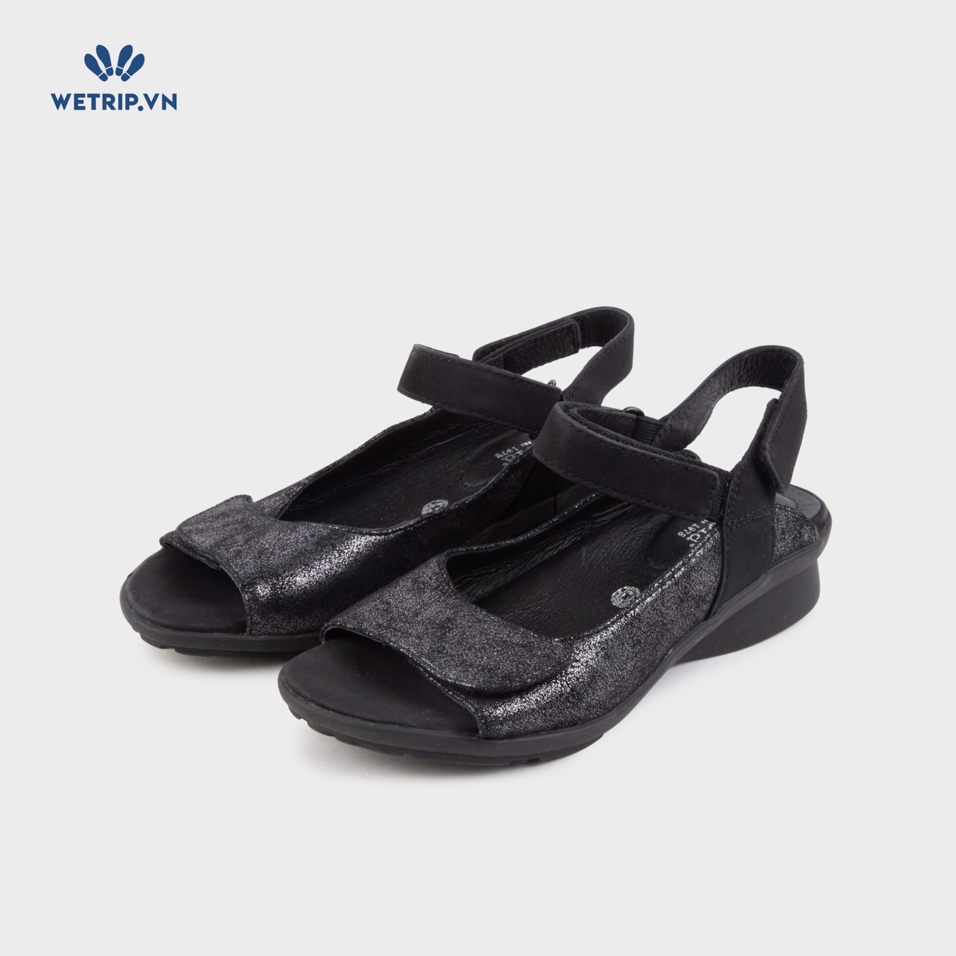 Sandal Xuồng Bussola (Nubuck đen ánh bạc) Mã SDX-BSL-141-A1