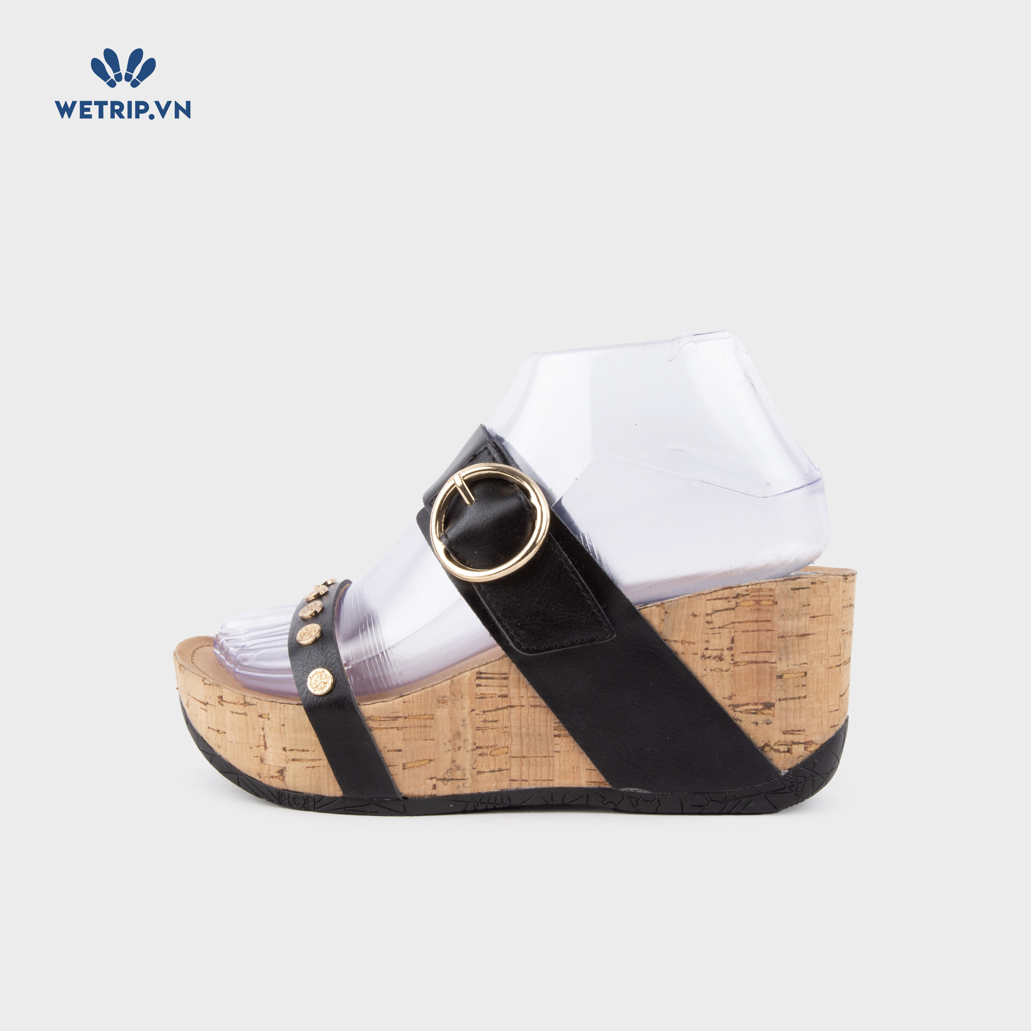 Sandal Xuồng Bussola (Đen đế cao) Mã SDX-BSL-137-A3