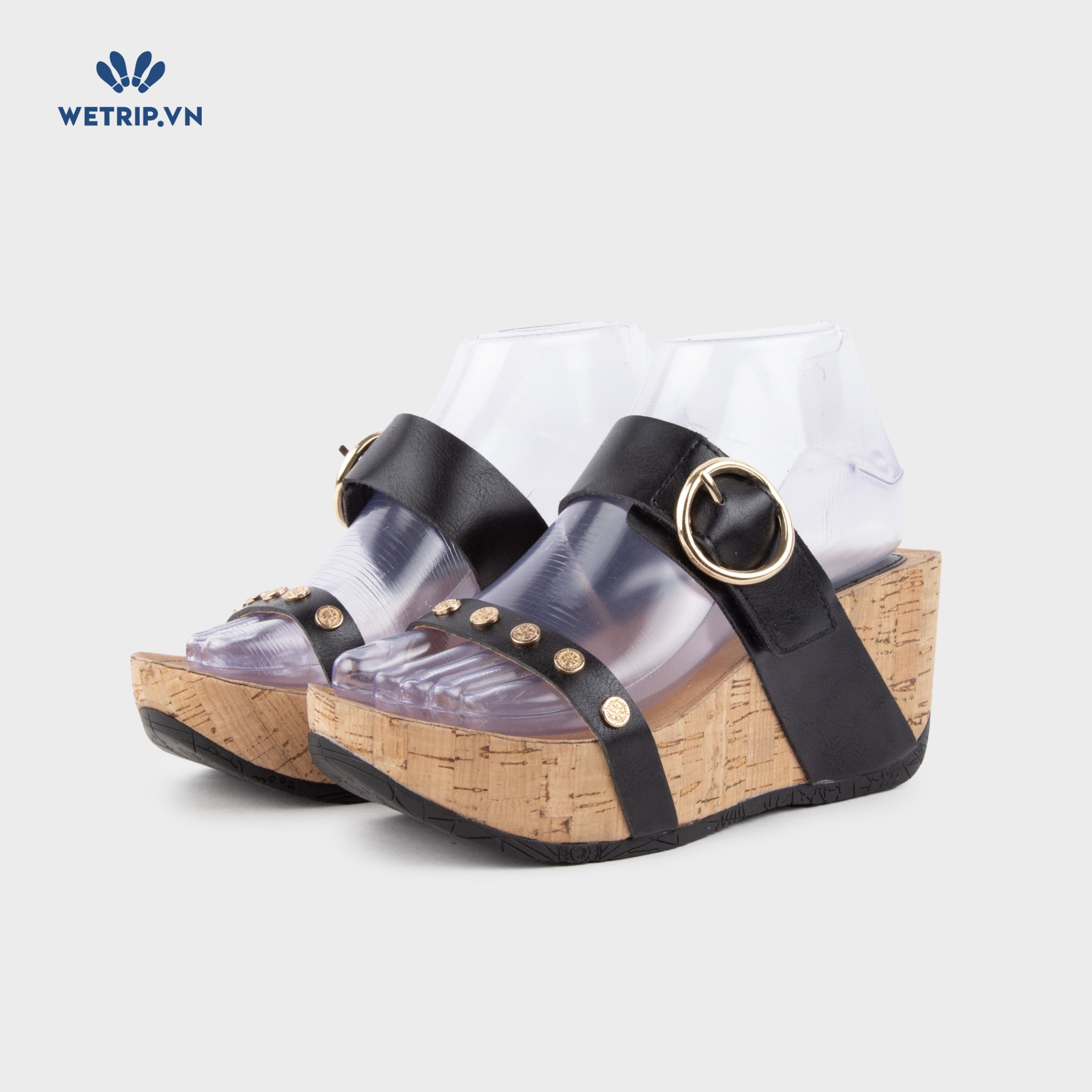 Sandal Xuồng Bussola (Đen đế cao) Mã SDX-BSL-137-A3