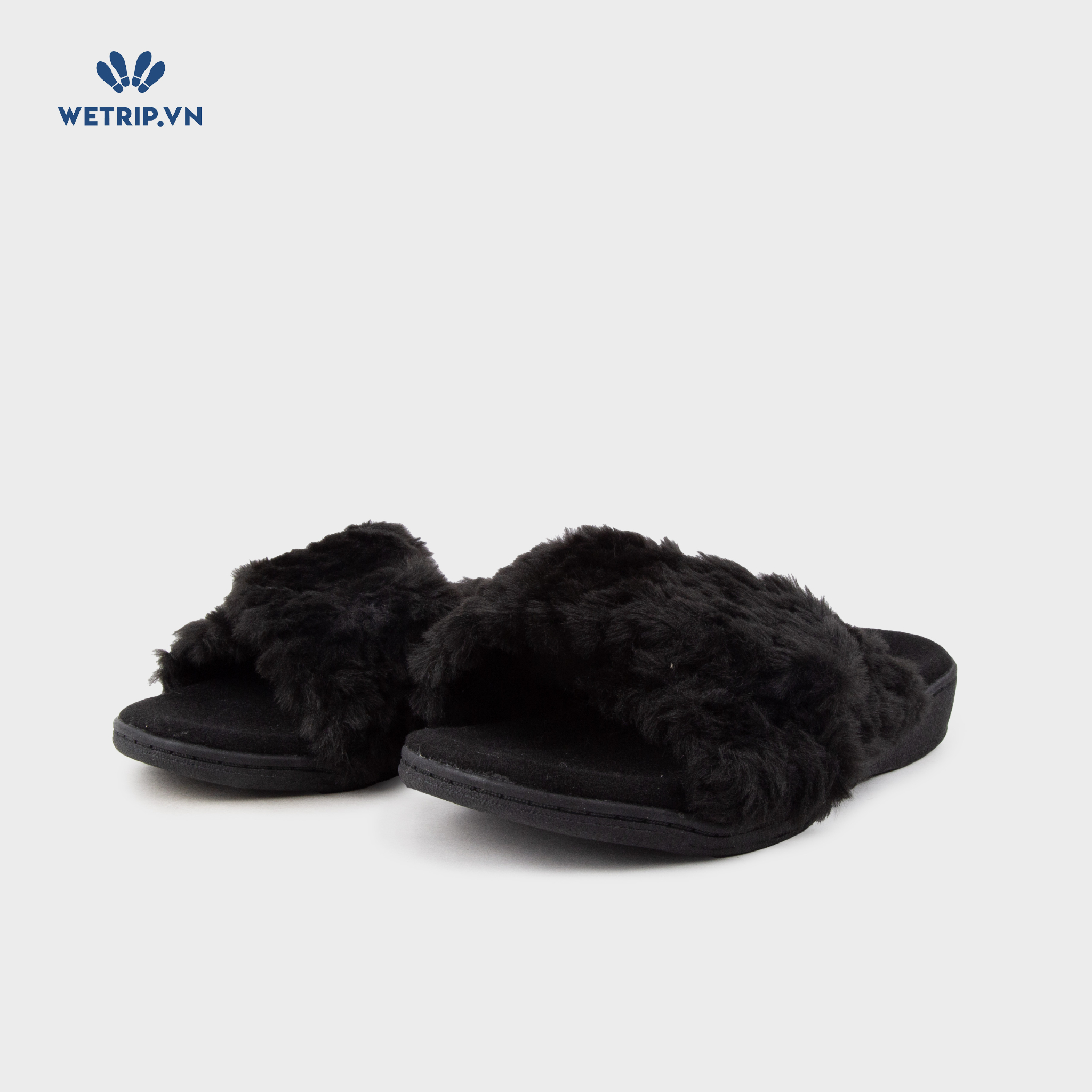 Sandal Vionic (Đen - lông ) Mã SD-VINIC-017-D