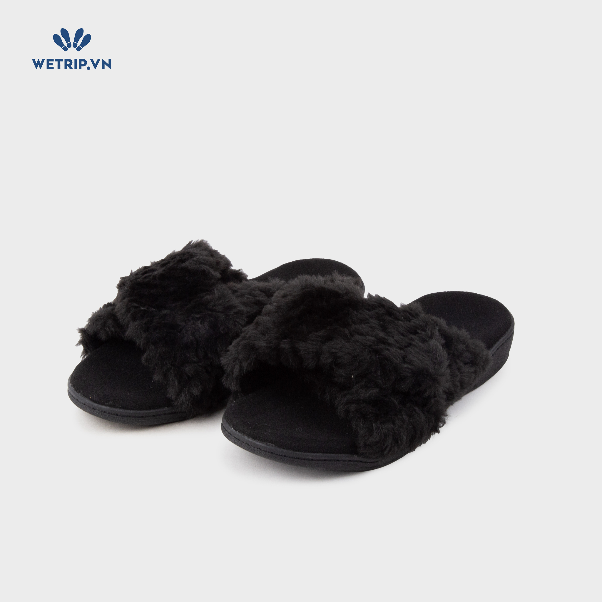 Sandal Vionic (Đen - lông ) Mã SD-VINIC-017-D