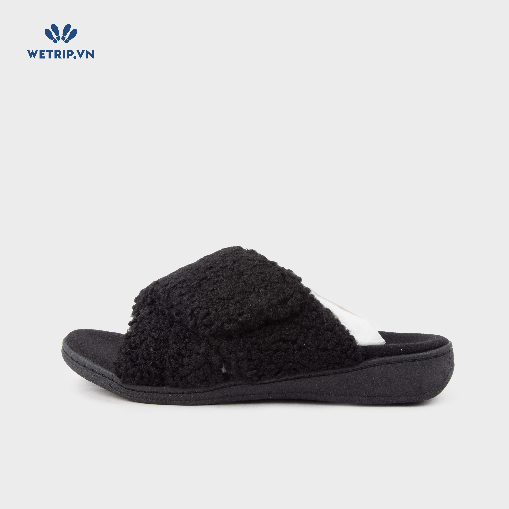 Sandal Vionic (Đen - lông ) Mã SD-VINIC-016-B