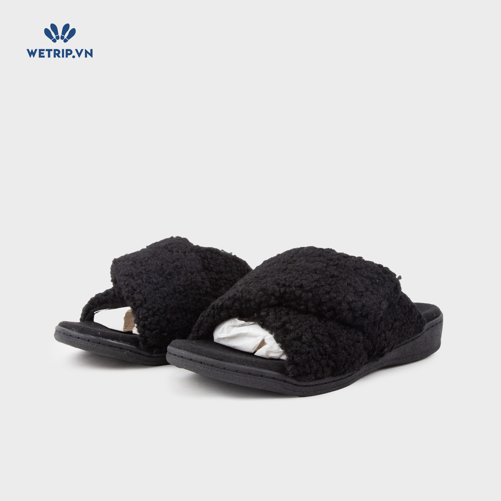 Sandal Vionic (Đen - lông ) Mã SD-VINIC-016-B
