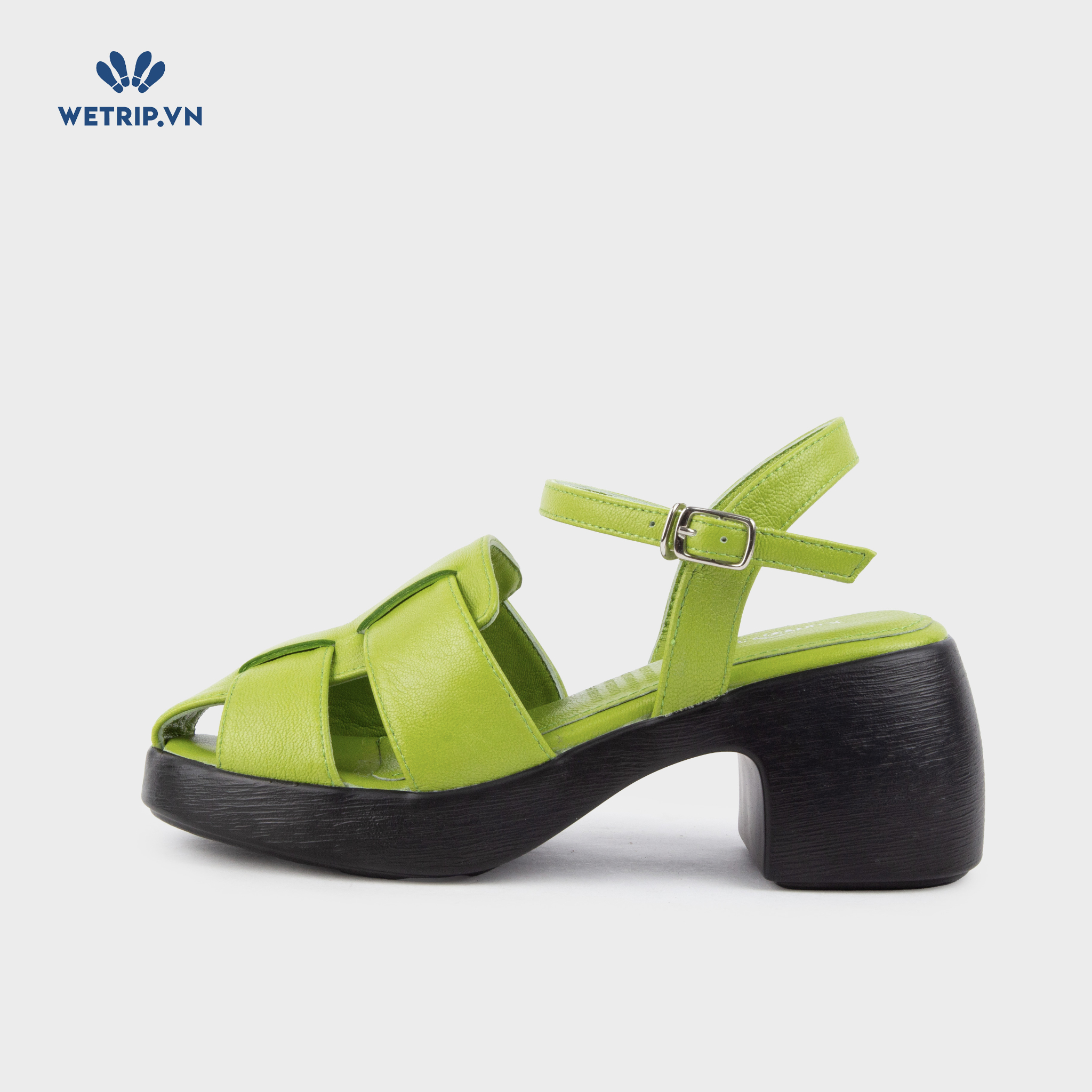 Sandal Cao Gót KUMOO ANISA Fisherman Sandal (Xanh Matcha) Mã SDCG-KUMO-010-D
