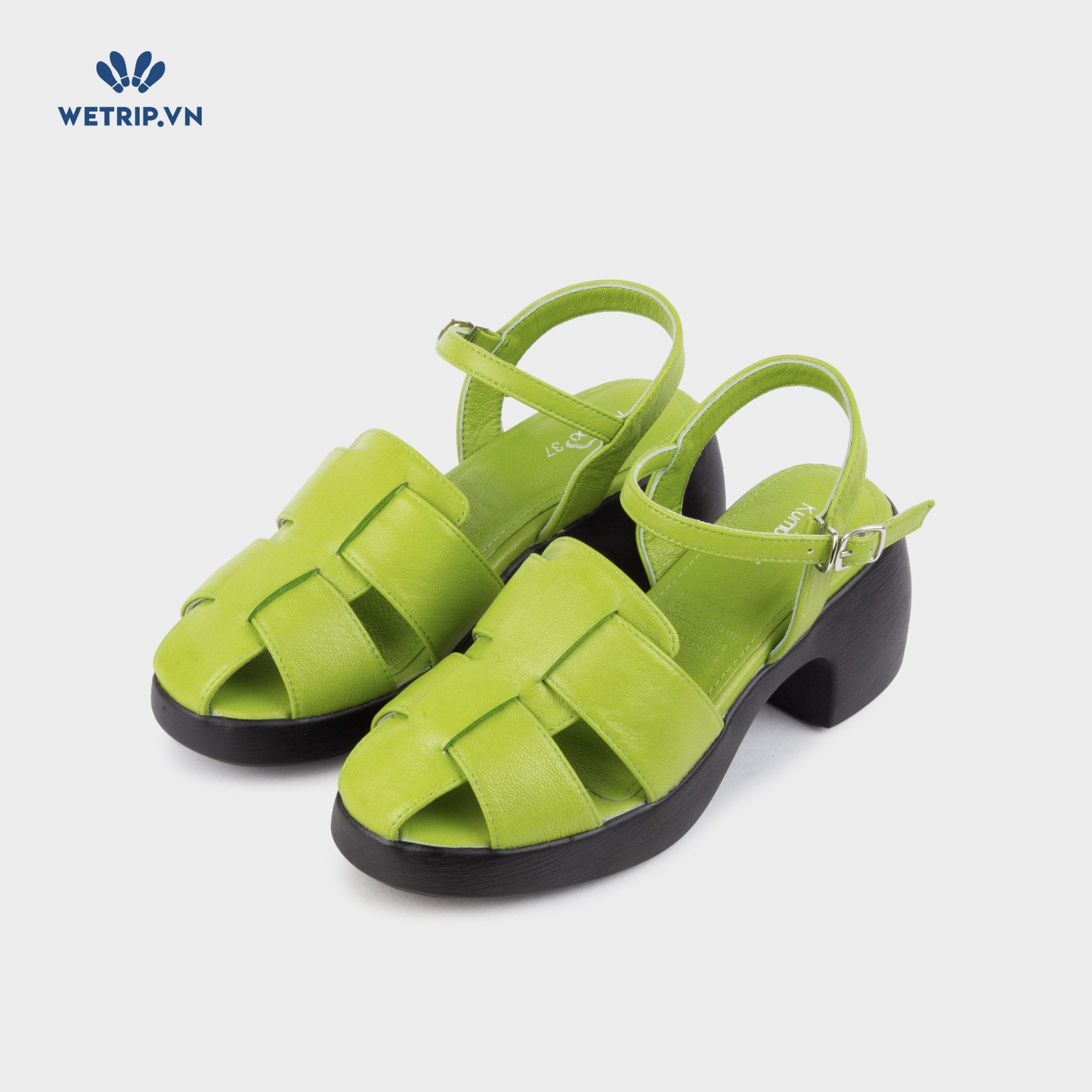 Sandal Cao Gót KUMOO ANISA Fisherman Sandal (Xanh Matcha) Mã SDCG-KUMO-010-D