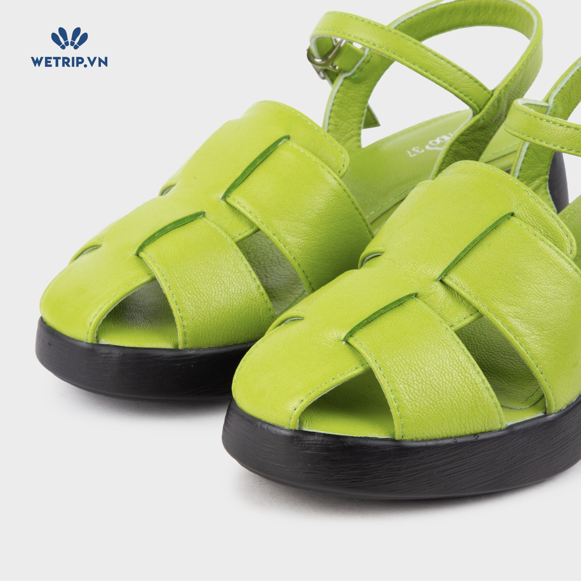 Sandal Cao Gót KUMOO ANISA Fisherman Sandal (Xanh Matcha) Mã SDCG-KUMO-010-D