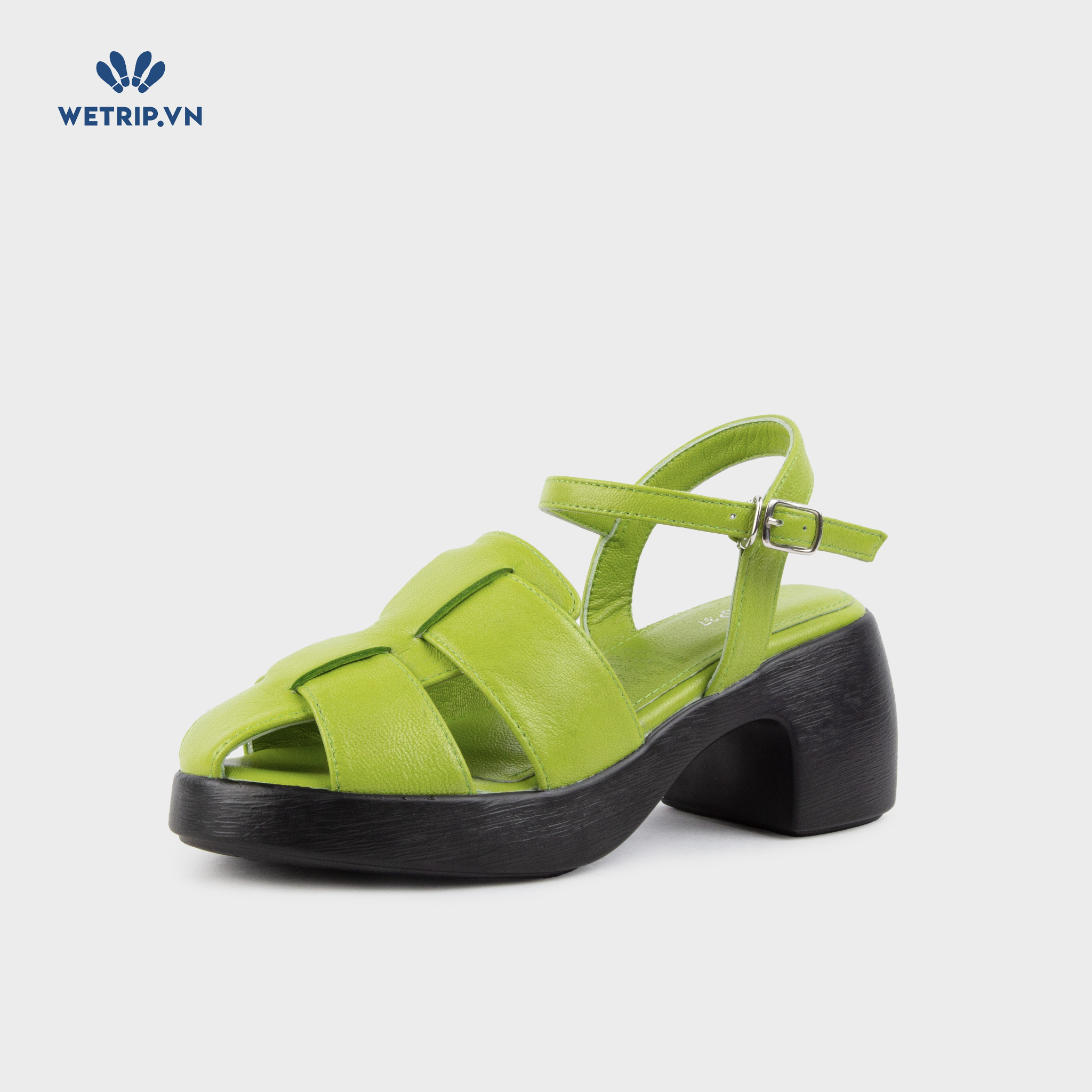 Sandal Cao Gót KUMOO ANISA Fisherman Sandal (Xanh Matcha) Mã SDCG-KUMO-010-D
