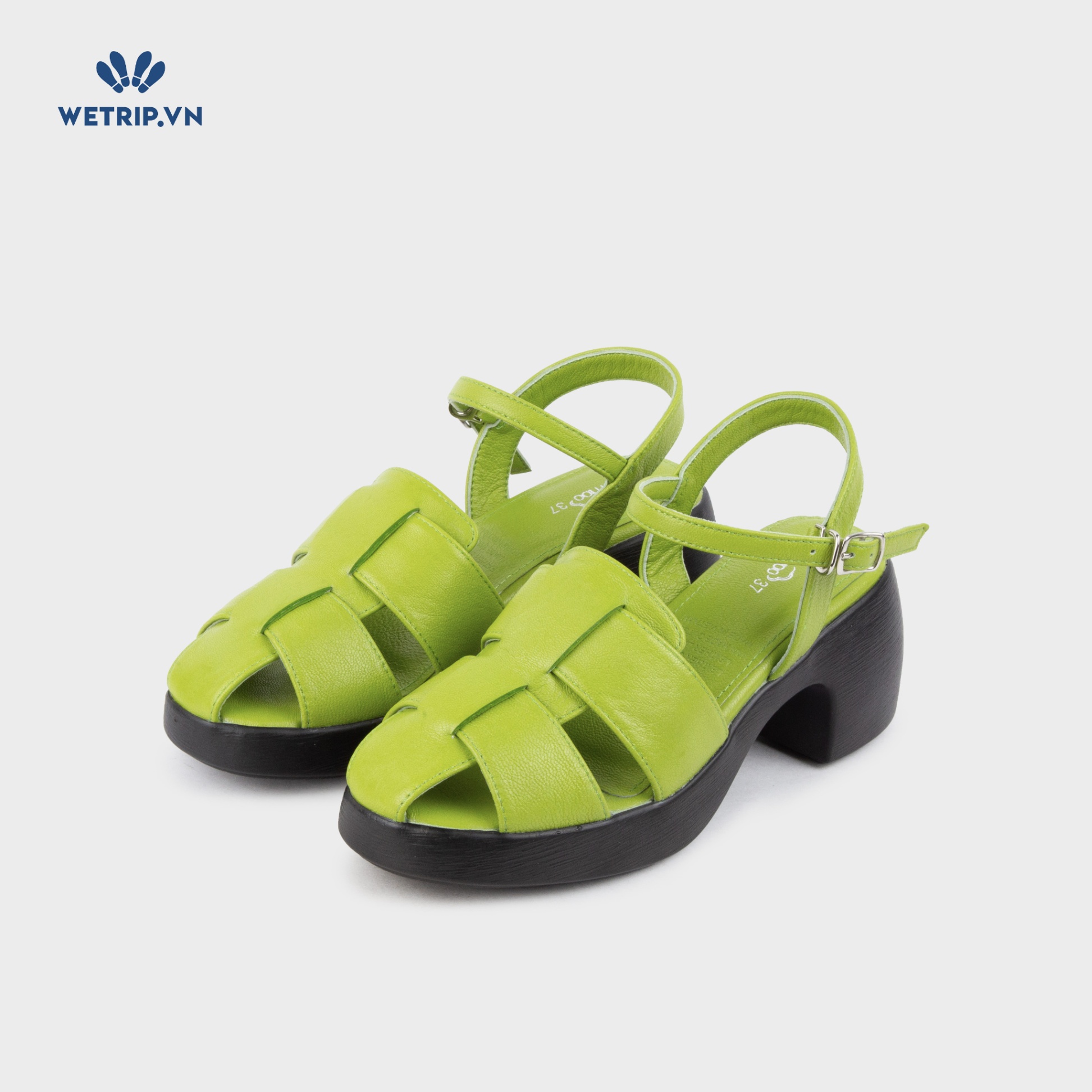 Sandal Cao Gót KUMOO ANISA Fisherman Sandal (Xanh Matcha) Mã SDCG-KUMO-010-D