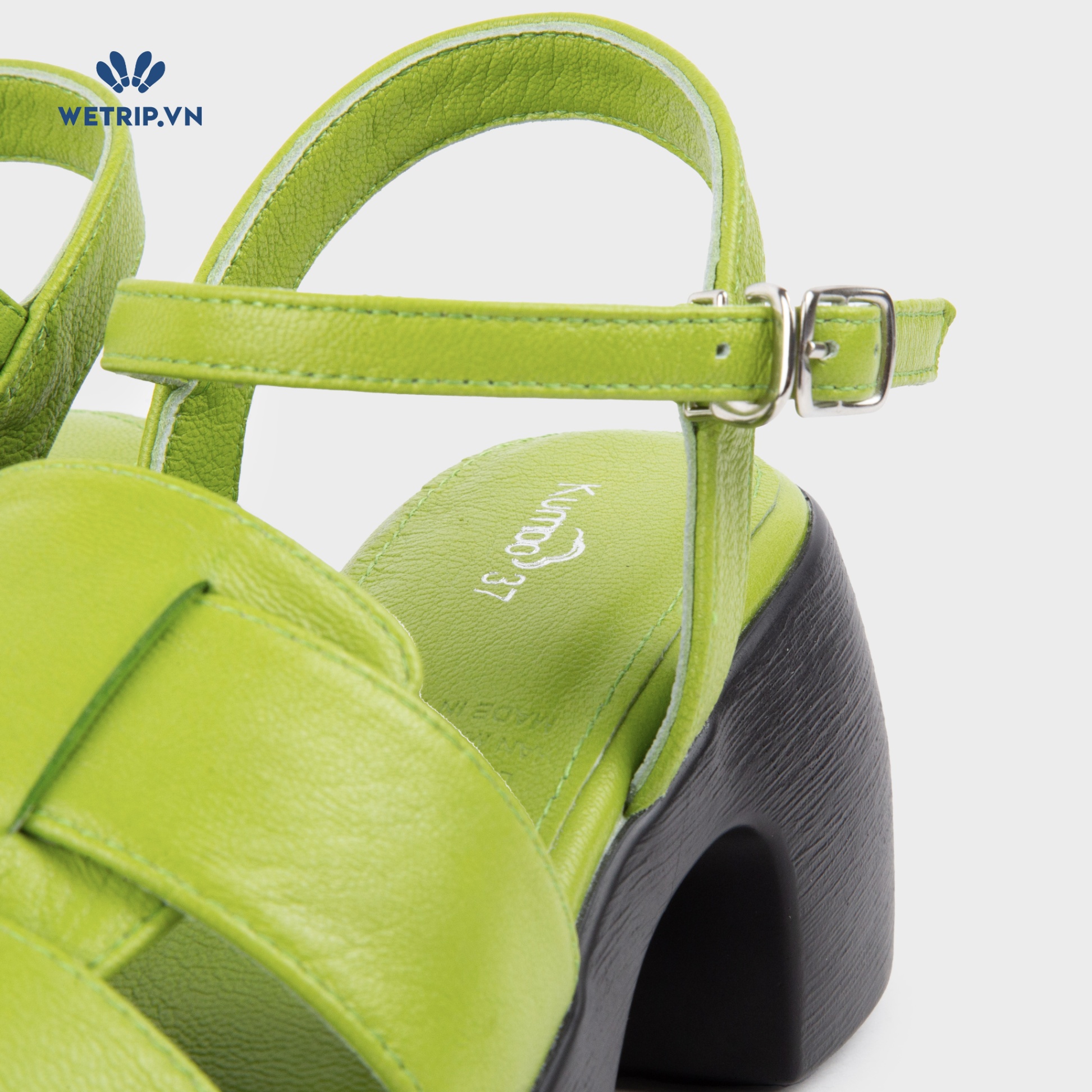 Sandal Cao Gót KUMOO ANISA Fisherman Sandal (Xanh Matcha) Mã SDCG-KUMO-010-D