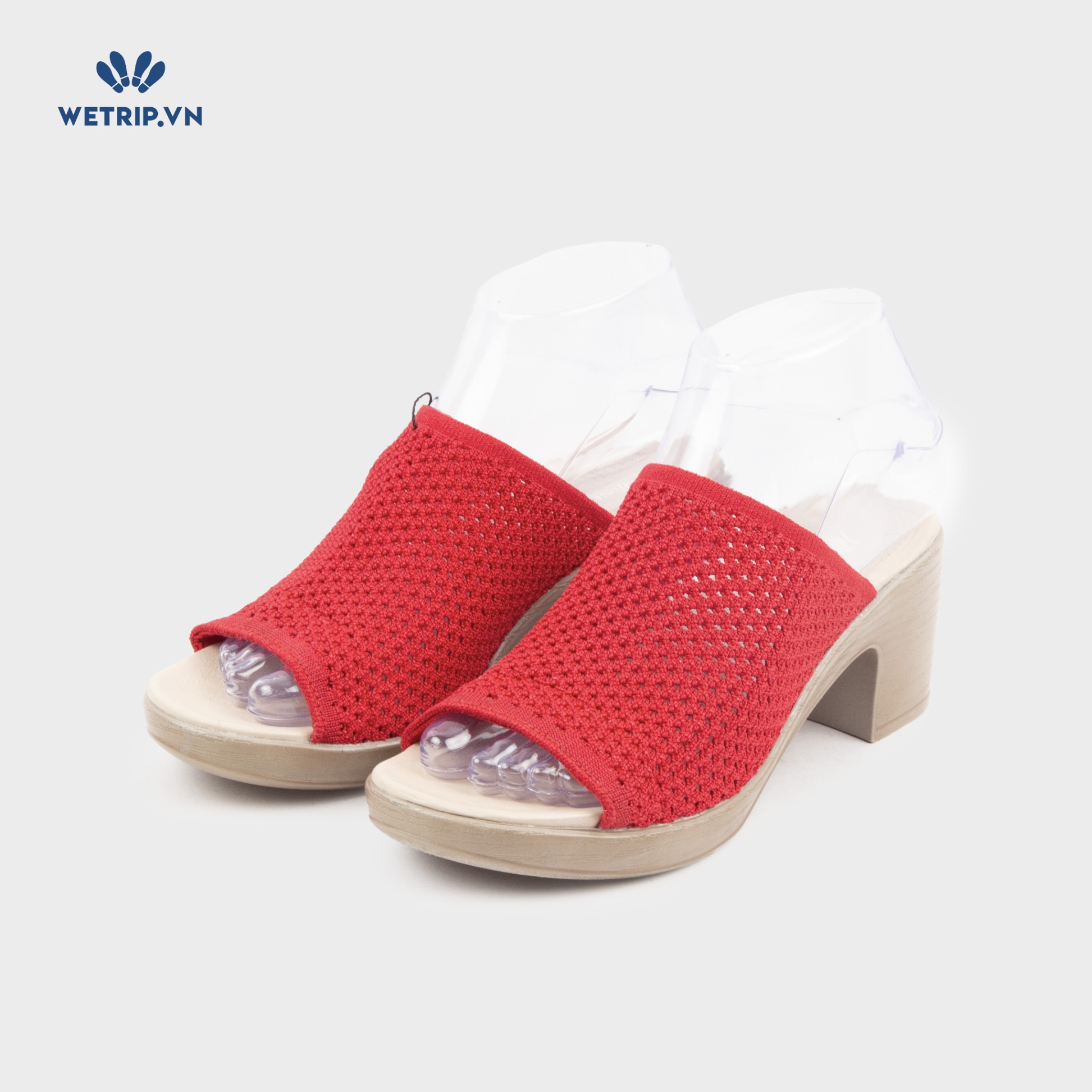 Sandal Cao Gót Bzees (Đỏ) Mã SDCG-BZE-003-B