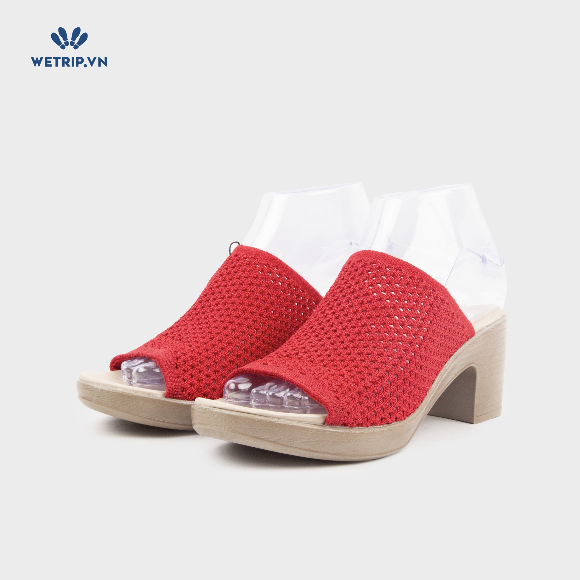 Sandal Cao Gót Bzees (Đỏ) Mã SDCG-BZE-003-B