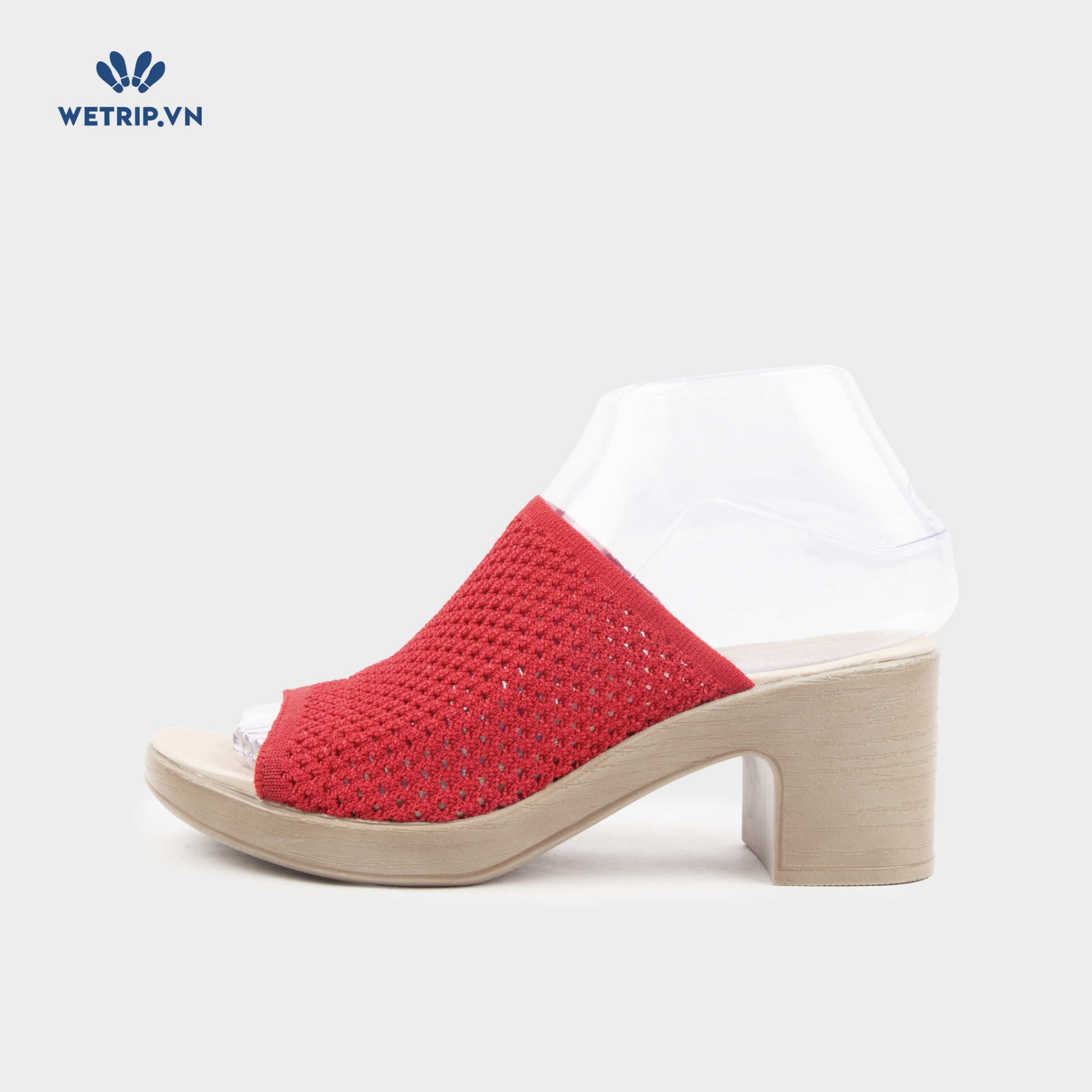 Sandal Cao Gót Bzees (Đỏ) Mã SDCG-BZE-003-B