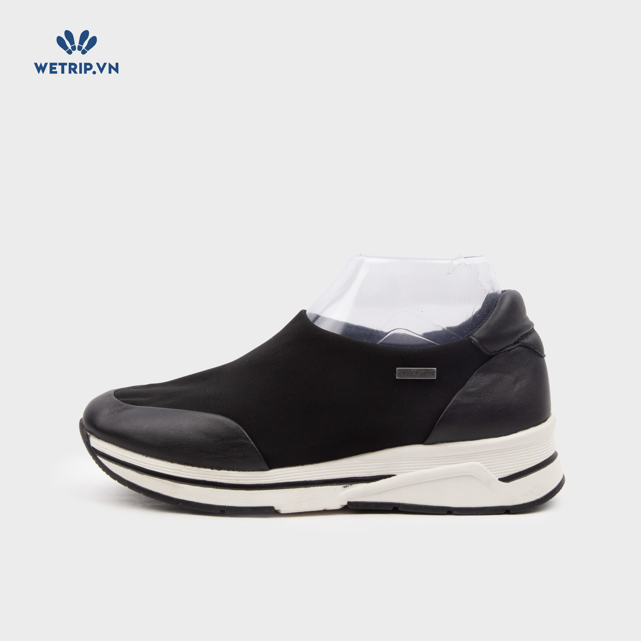 Slip-On Bussola (Đen đế trắng pha viền đen) Mã SLO-BSL-029-A1