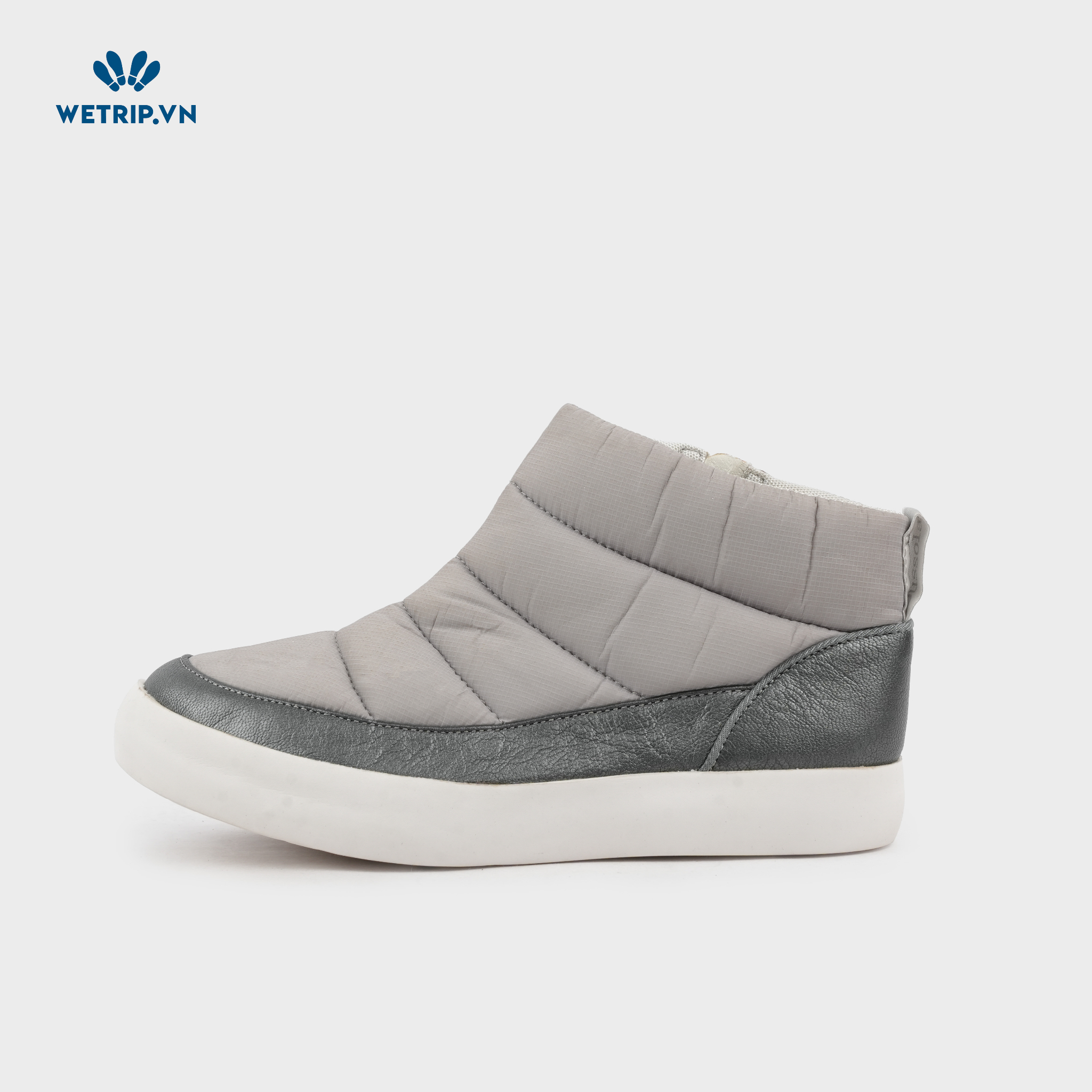 Boots Mắt Cá Đế Bằng Bussola (Ghi pha ghi xám) Mã BMC-DB-BSL-100-A