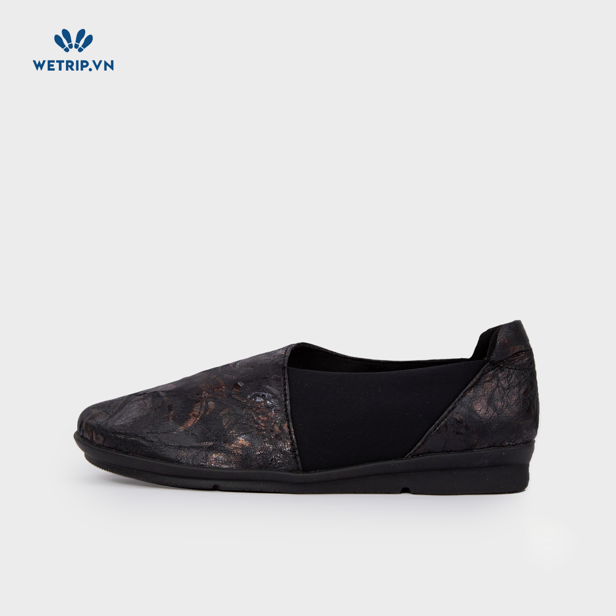 Giày Lười Bussola (Đen nubuck ánh đồng) Mã GL-BSL-020-A